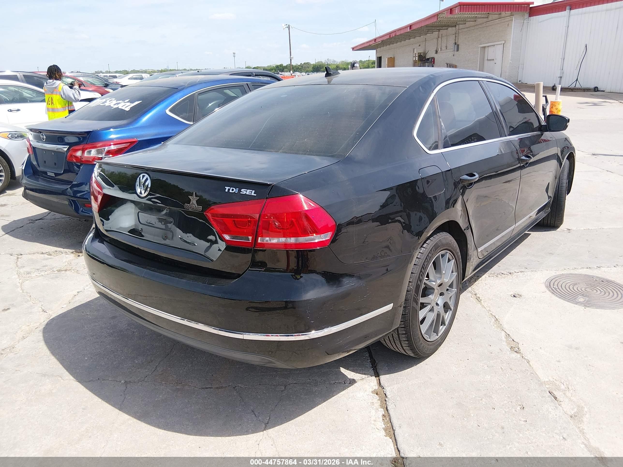 2012 Volkswagen Passat 2.0l Tdi Sel Premium Black vin: 1VWCN7A36CC106789