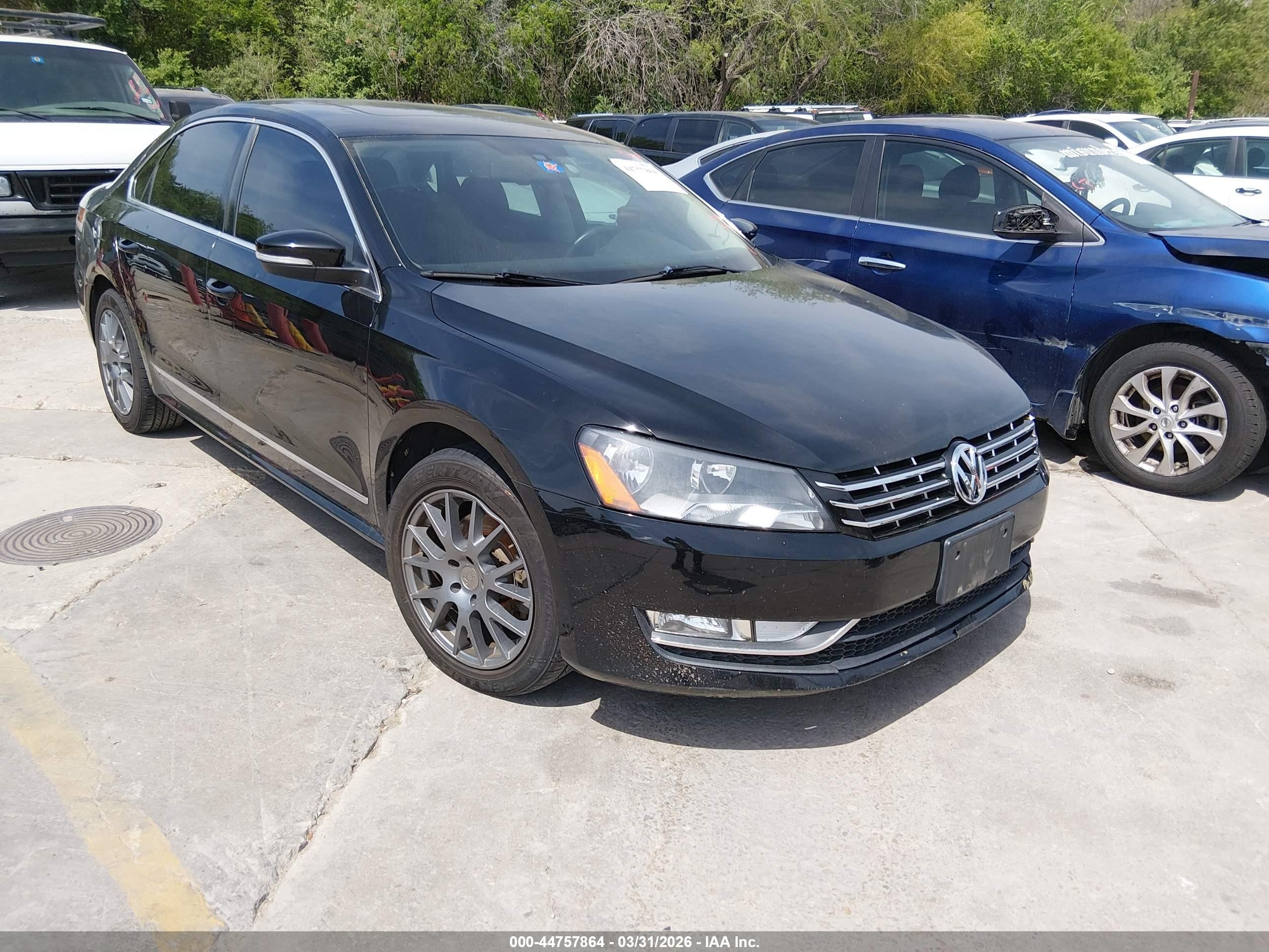 2012 Volkswagen Passat 2.0l Tdi Sel Premium Black vin: 1VWCN7A36CC106789