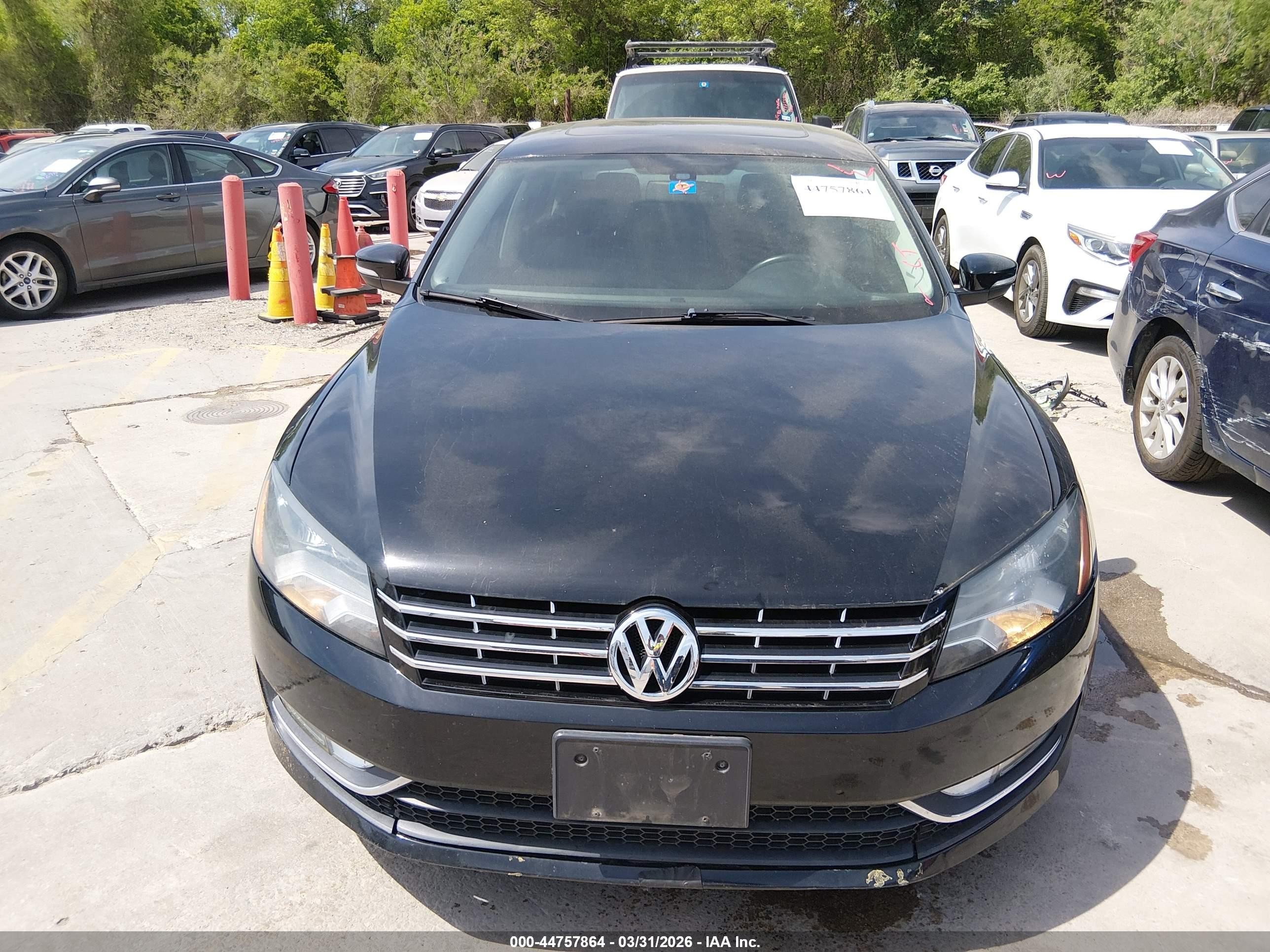 2012 Volkswagen Passat 2.0l Tdi Sel Premium Black vin: 1VWCN7A36CC106789
