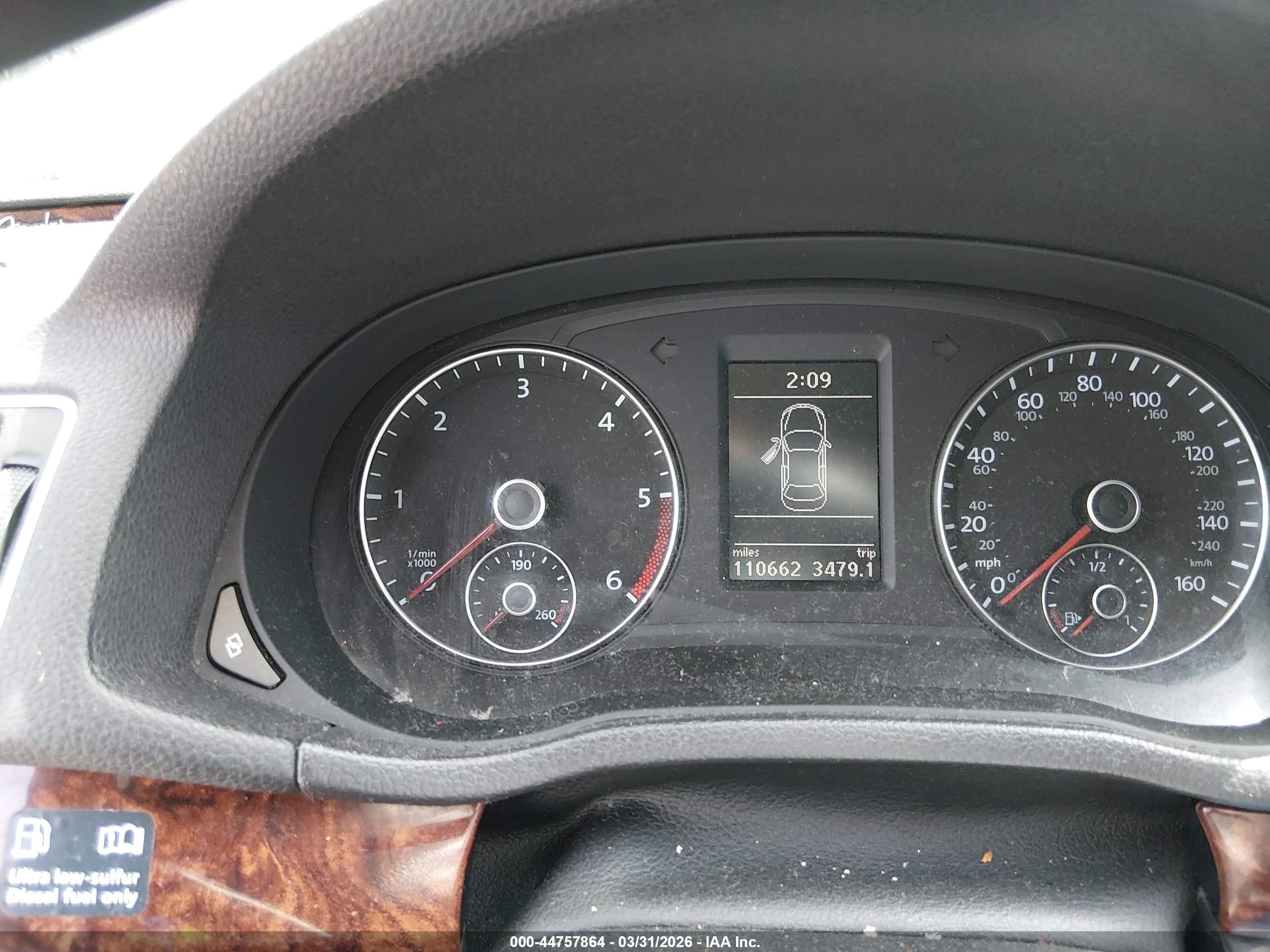 2012 Volkswagen Passat 2.0l Tdi Sel Premium Black vin: 1VWCN7A36CC106789