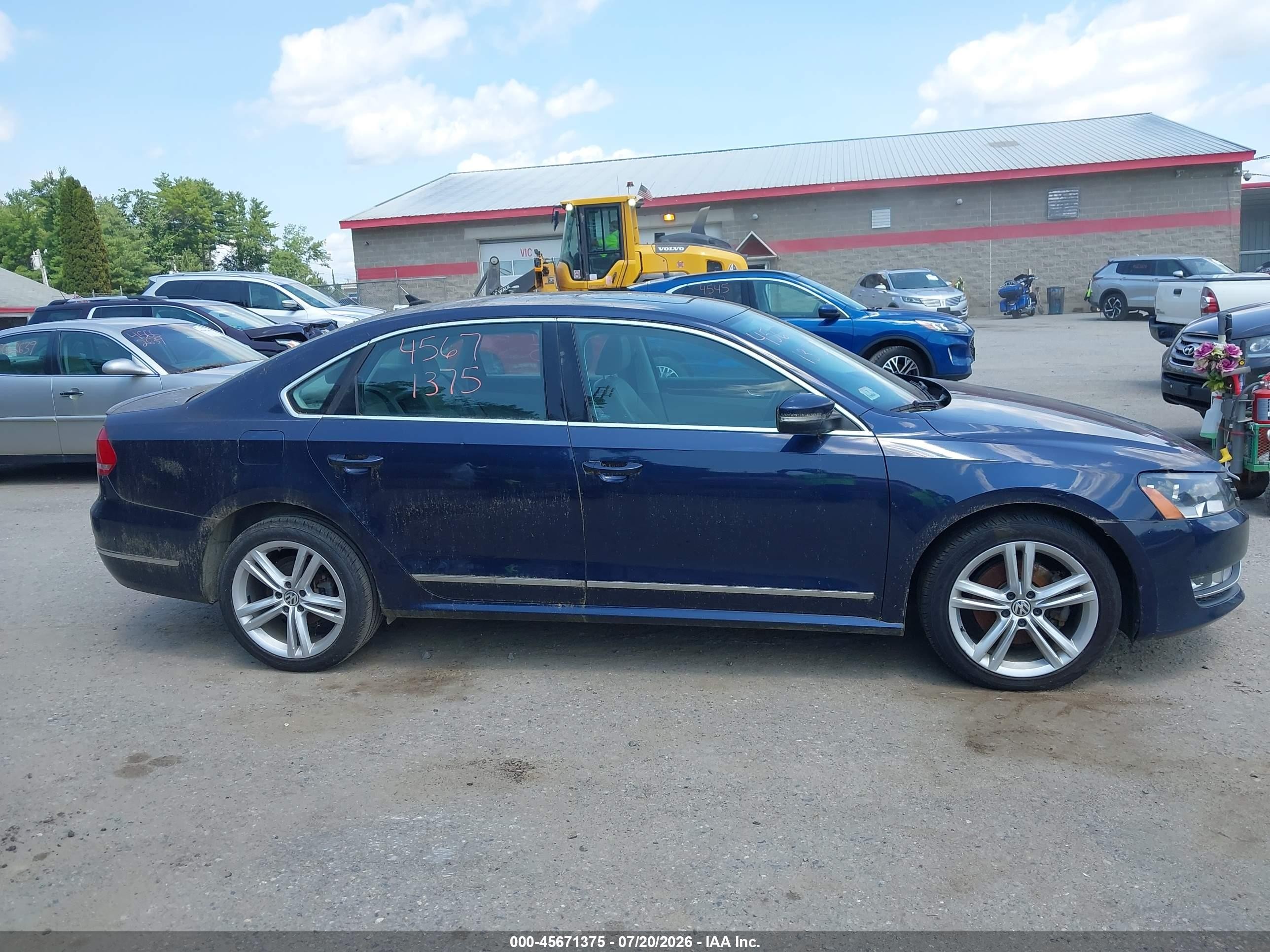 2013 Volkswagen Passat 2.0l Tdi Sel Premium Blue vin: 1VWCN7A36DC081510