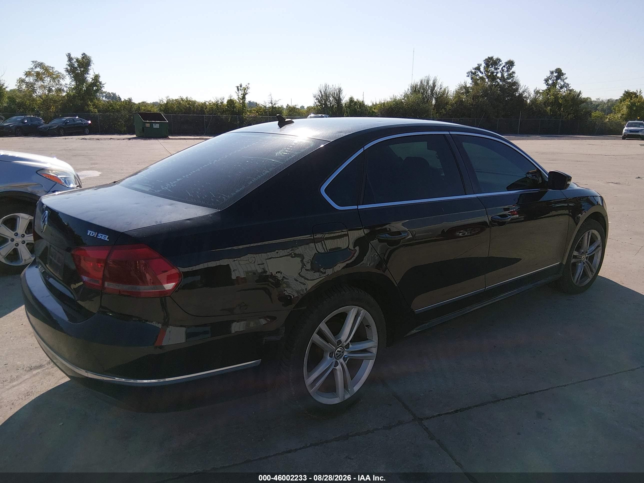 2014 Volkswagen Passat 2.0l Tdi Sel Premium Black vin: 1VWCN7A36EC009756
