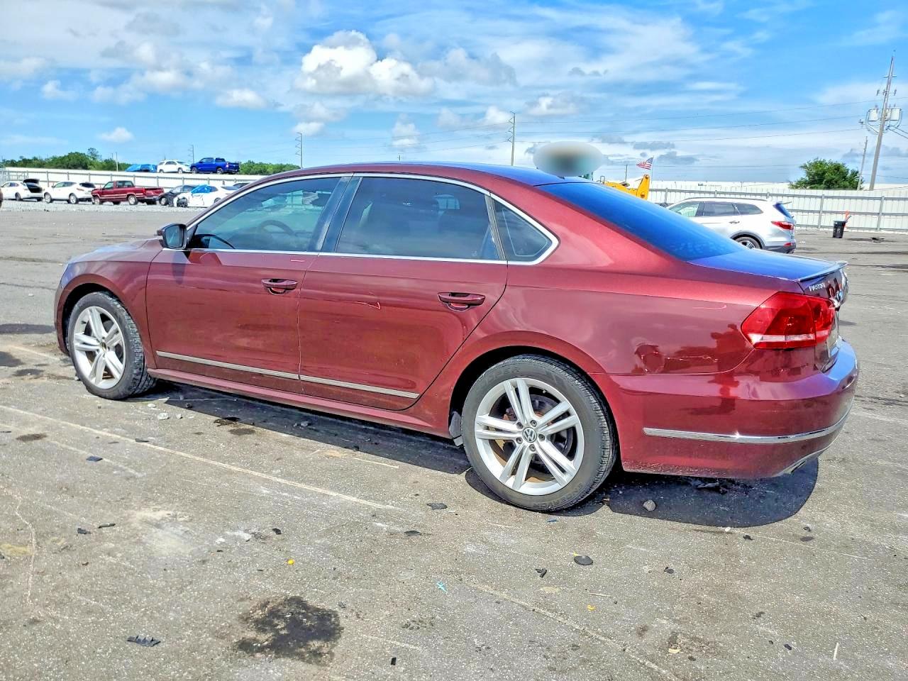 2014 Volkswagen Passat Sel Burgundy vin: 1VWCN7A36EC050968