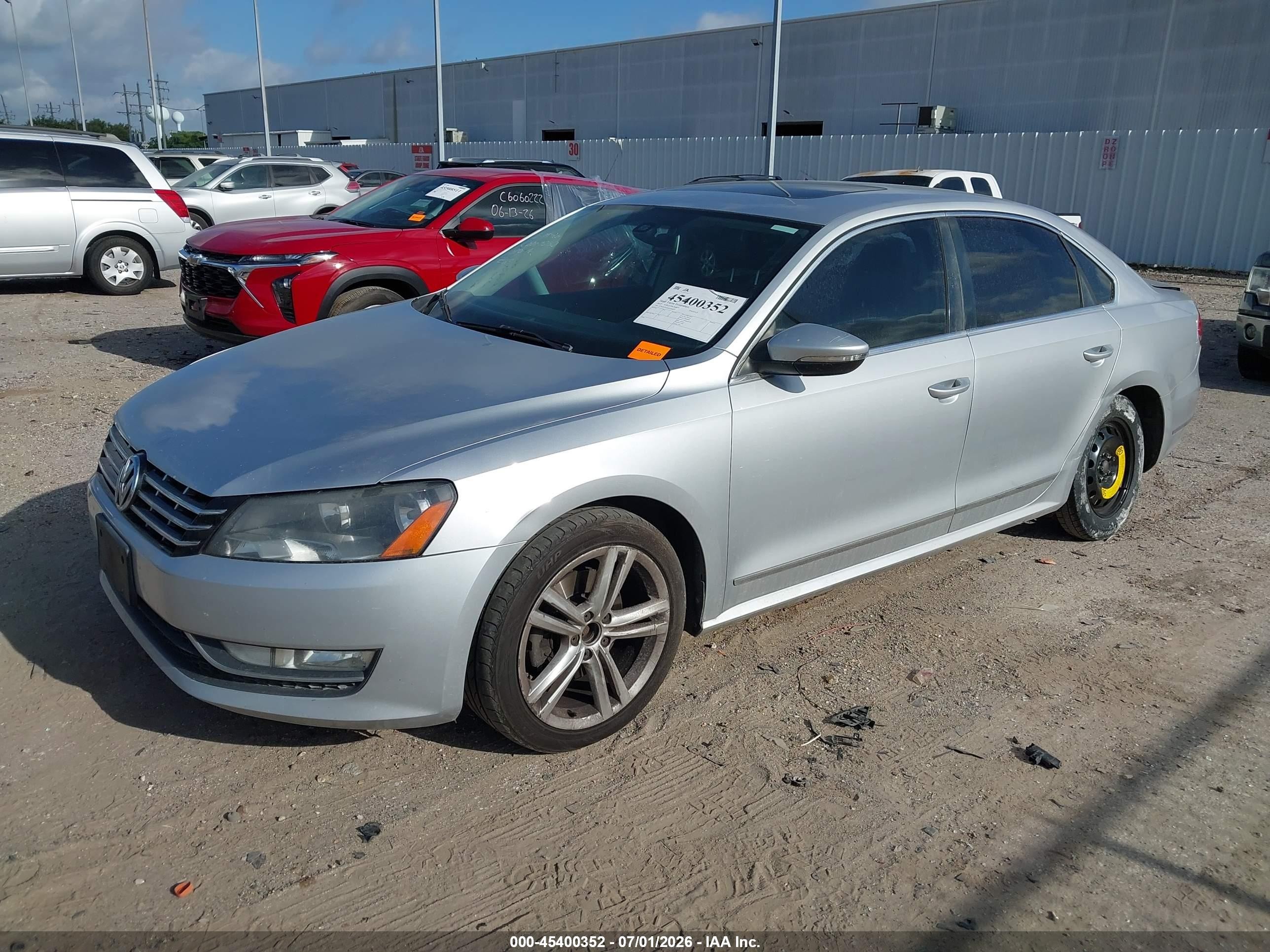 2012 Volkswagen Passat 2.0l Tdi Sel Premium Silver vin: 1VWCN7A37CC082955