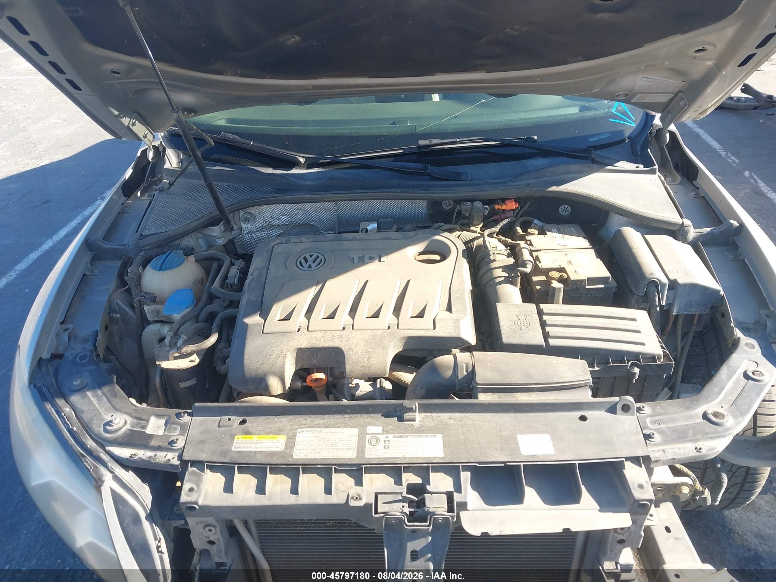 2013 Volkswagen Passat 2.0l Tdi Sel Premium Серый vin: 1VWCN7A37DC108357