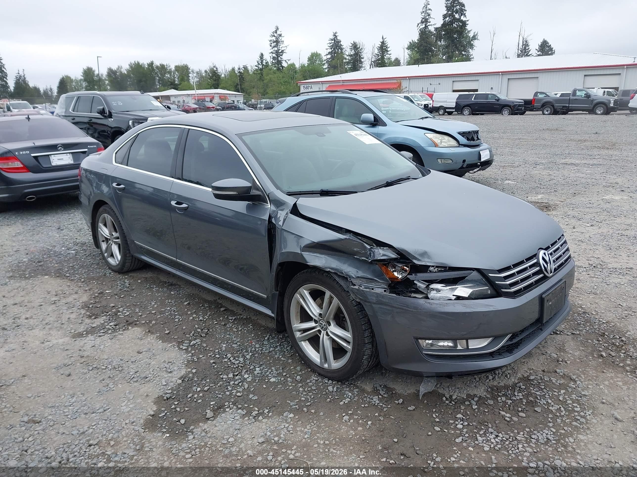 2013 Volkswagen Passat 2.0l Tdi Sel Premium Gray vin: 1VWCN7A37DC142072