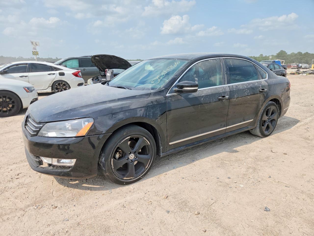 2014 Volkswagen Passat Sel Черный vin: 1VWCN7A37EC071716