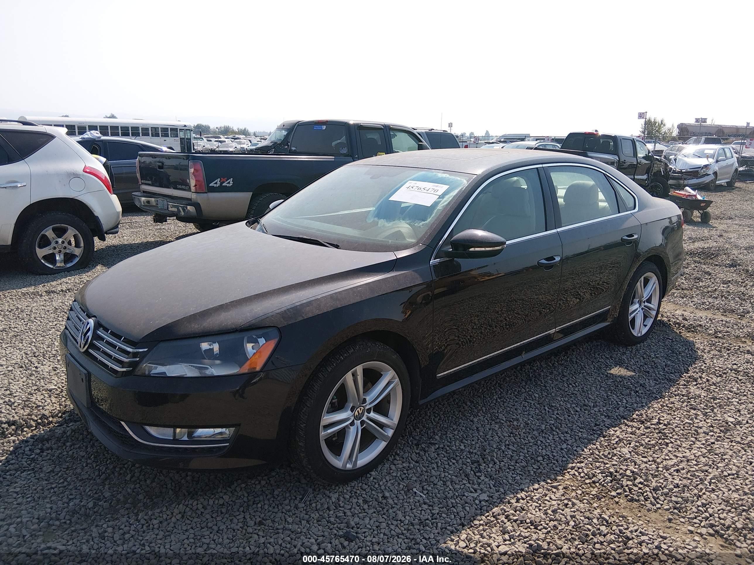 2012 Volkswagen Passat 2.0l Tdi Sel Premium Black vin: 1VWCN7A38CC083712