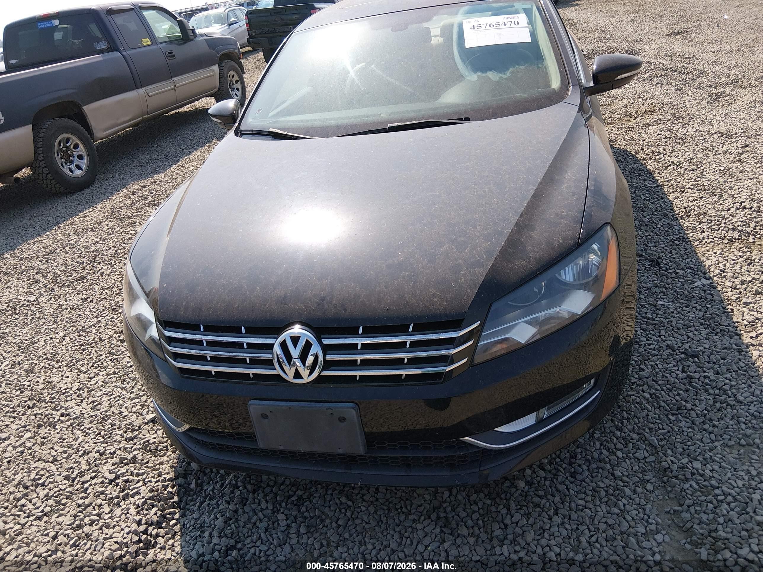 2012 Volkswagen Passat 2.0l Tdi Sel Premium Black vin: 1VWCN7A38CC083712