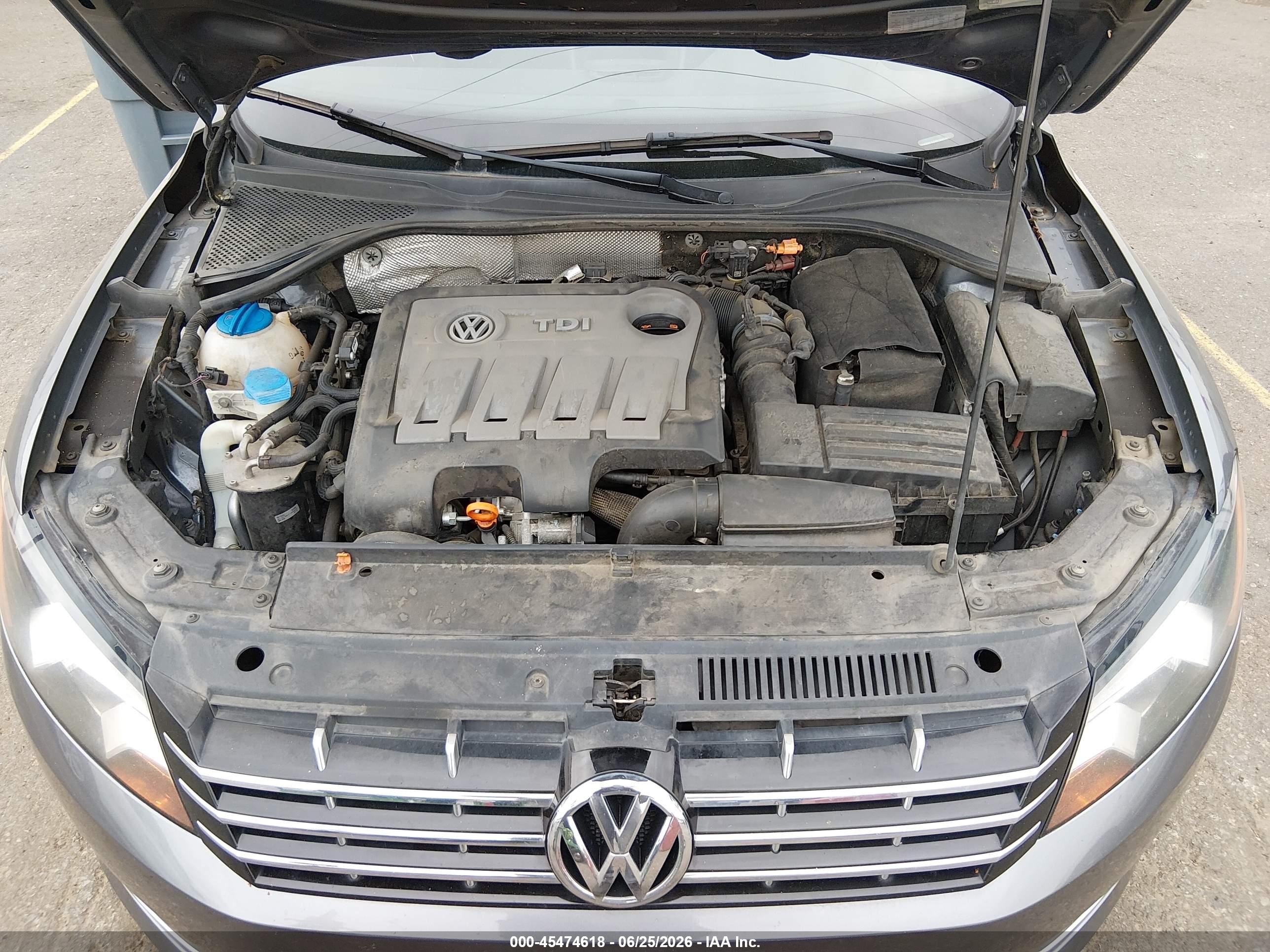 2013 Volkswagen Passat 2.0l Tdi Sel Premium Gray vin: 1VWCN7A38DC037167