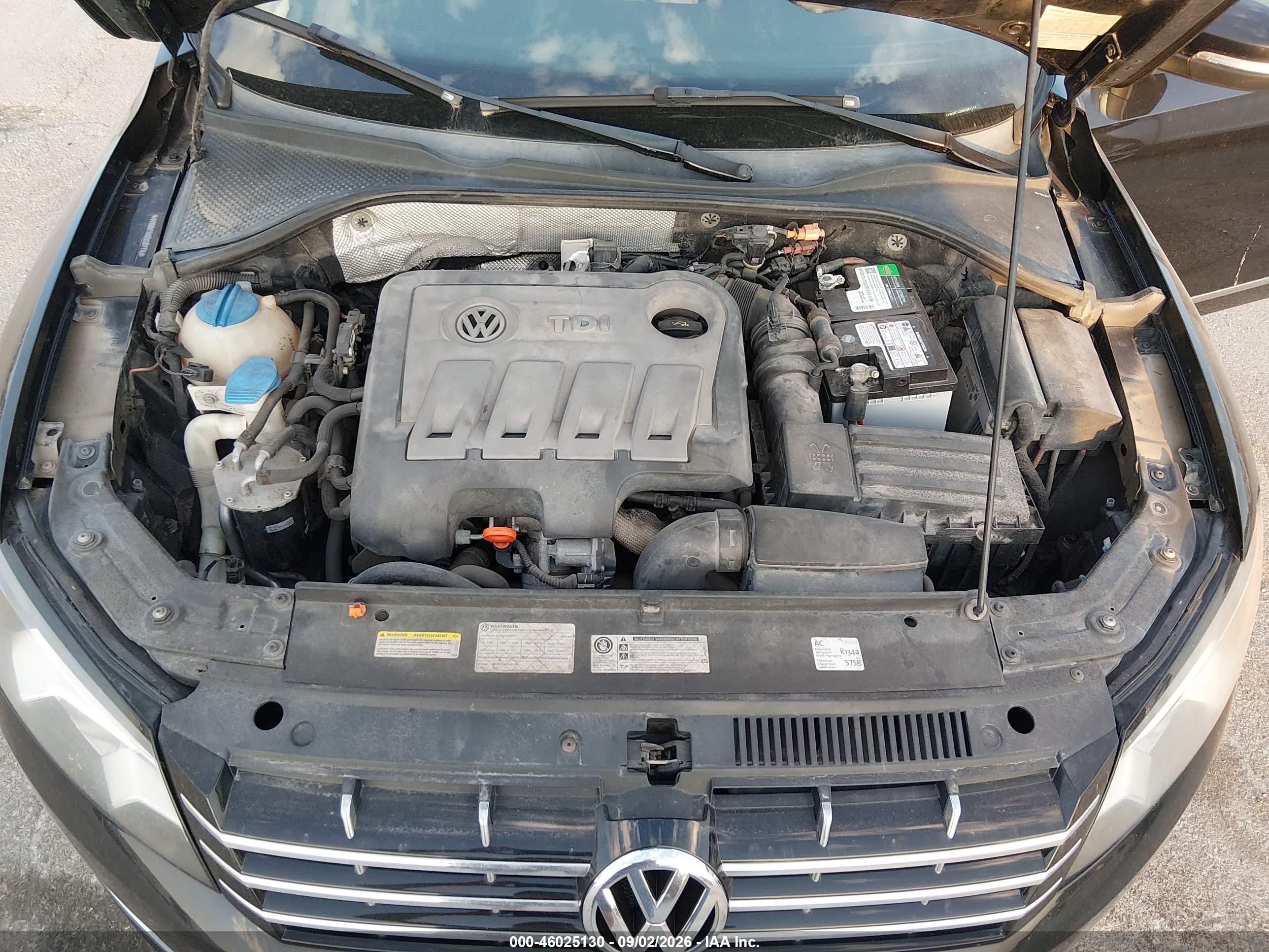 2013 Volkswagen Passat 2.0l Tdi Sel Premium Black vin: 1VWCN7A38DC061114