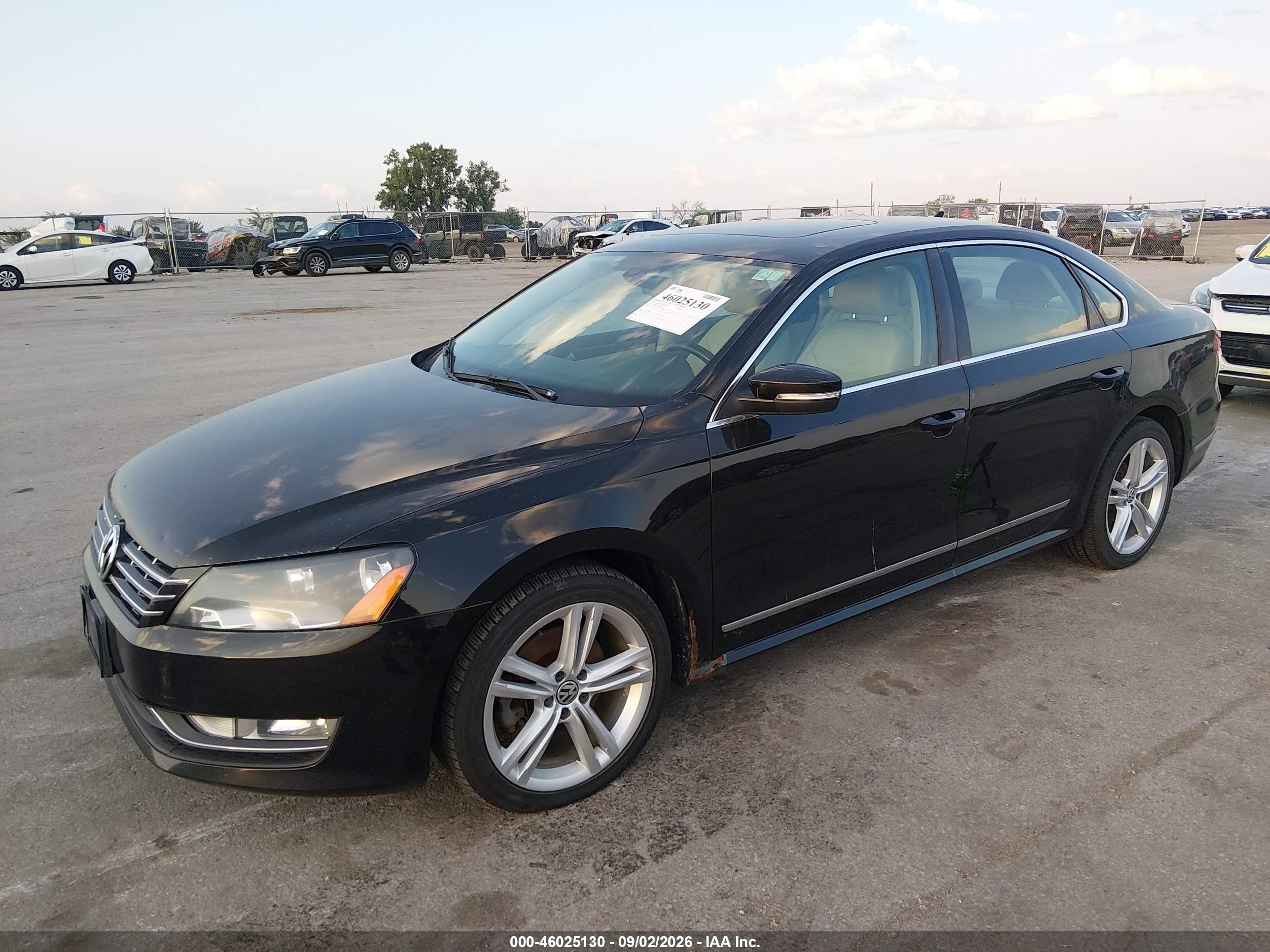 2013 Volkswagen Passat 2.0l Tdi Sel Premium Black vin: 1VWCN7A38DC061114