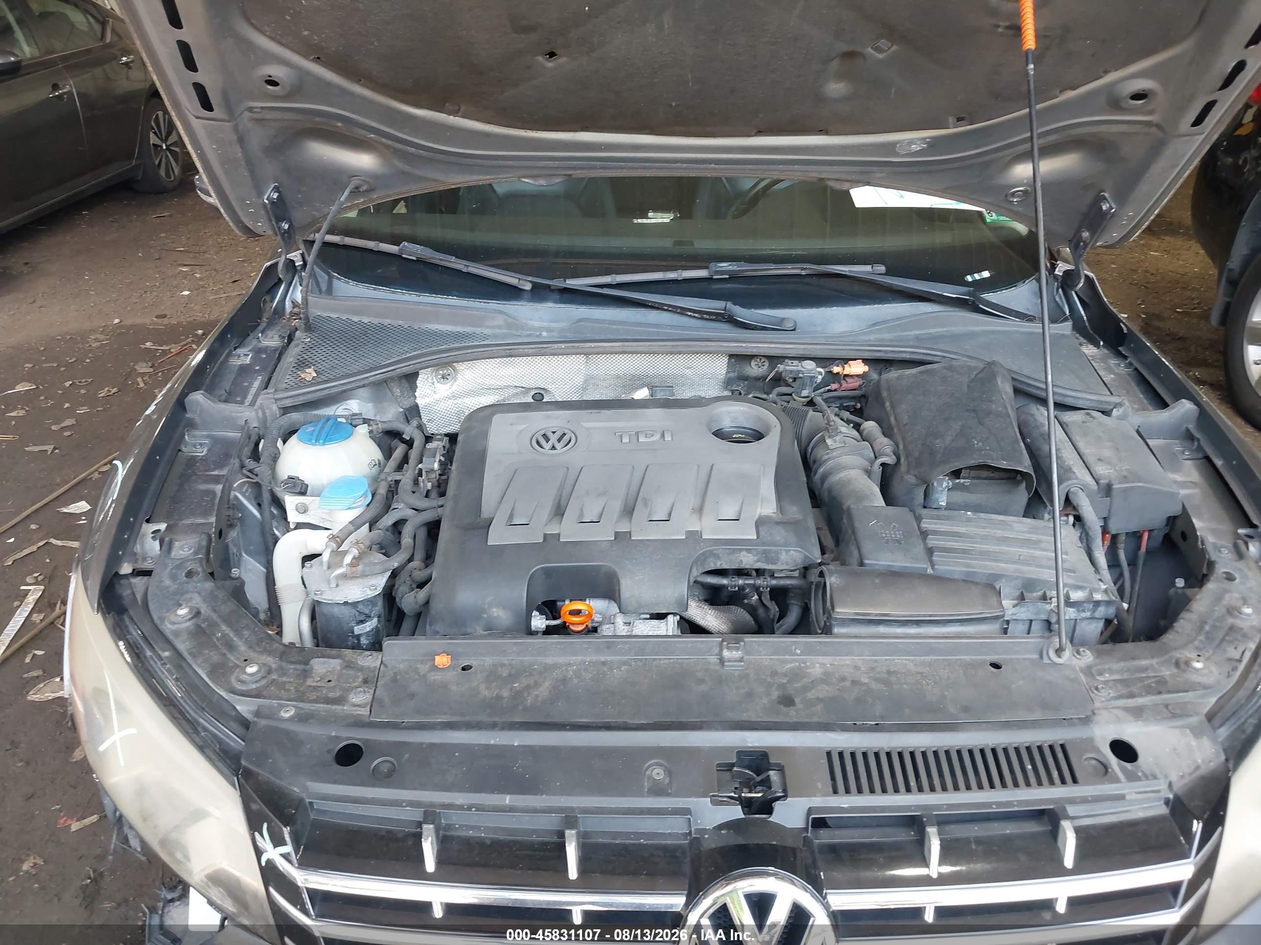 2012 Volkswagen Passat 2.0l Tdi Sel Premium Серый vin: 1VWCN7A39CC033823