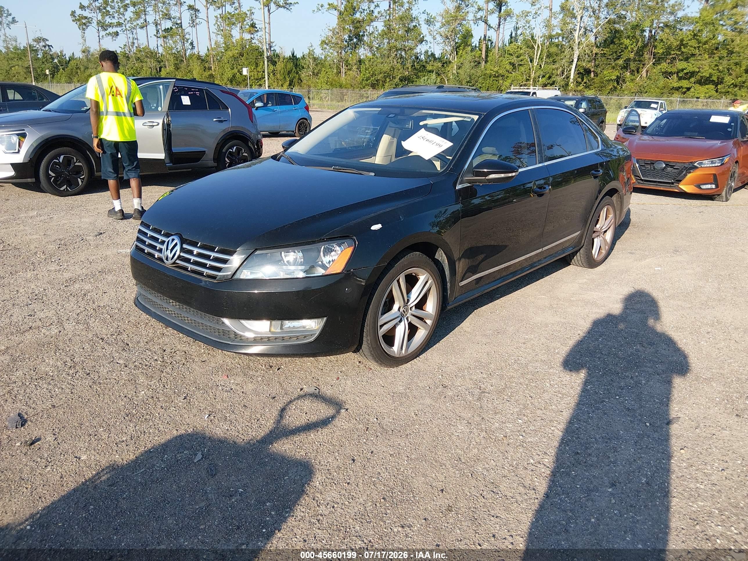 2012 Volkswagen Passat 2.0l Tdi Sel Premium Черный vin: 1VWCN7A39CC083587