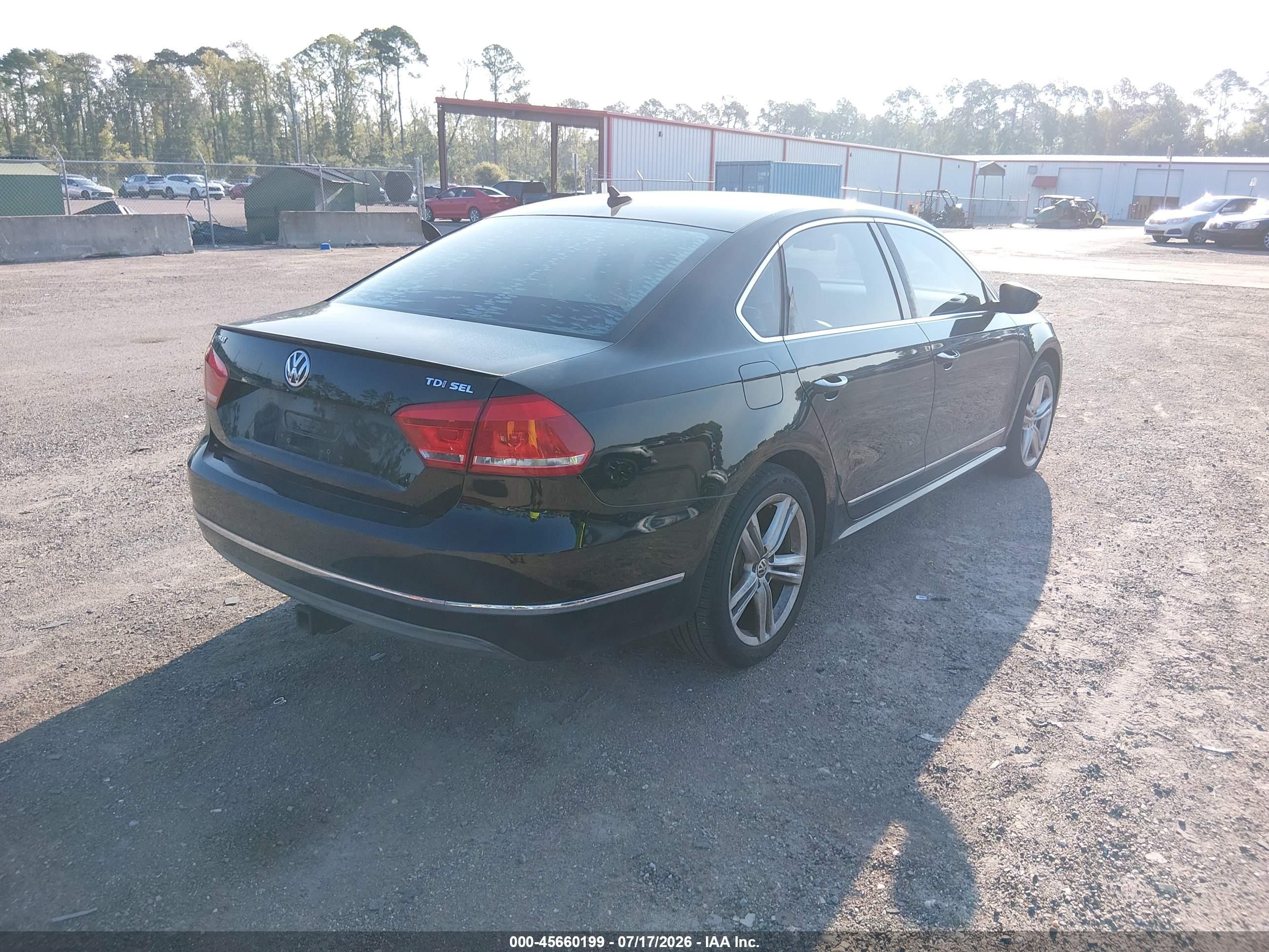 2012 Volkswagen Passat 2.0l Tdi Sel Premium Черный vin: 1VWCN7A39CC083587