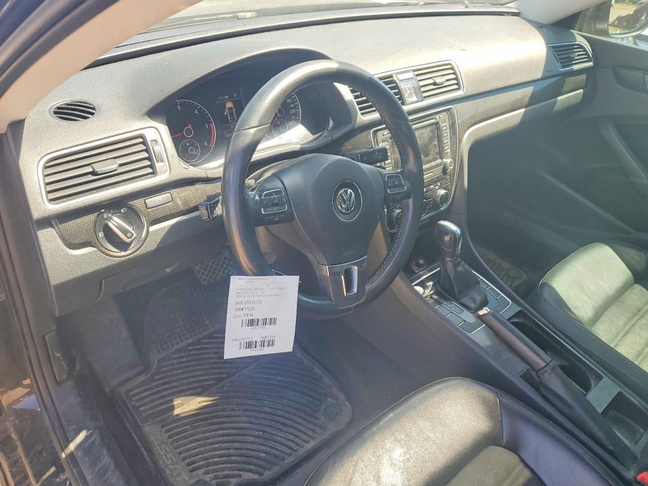 2012 Volkswagen Passat Tdi Черный vin: 1VWCN7A39CC096923