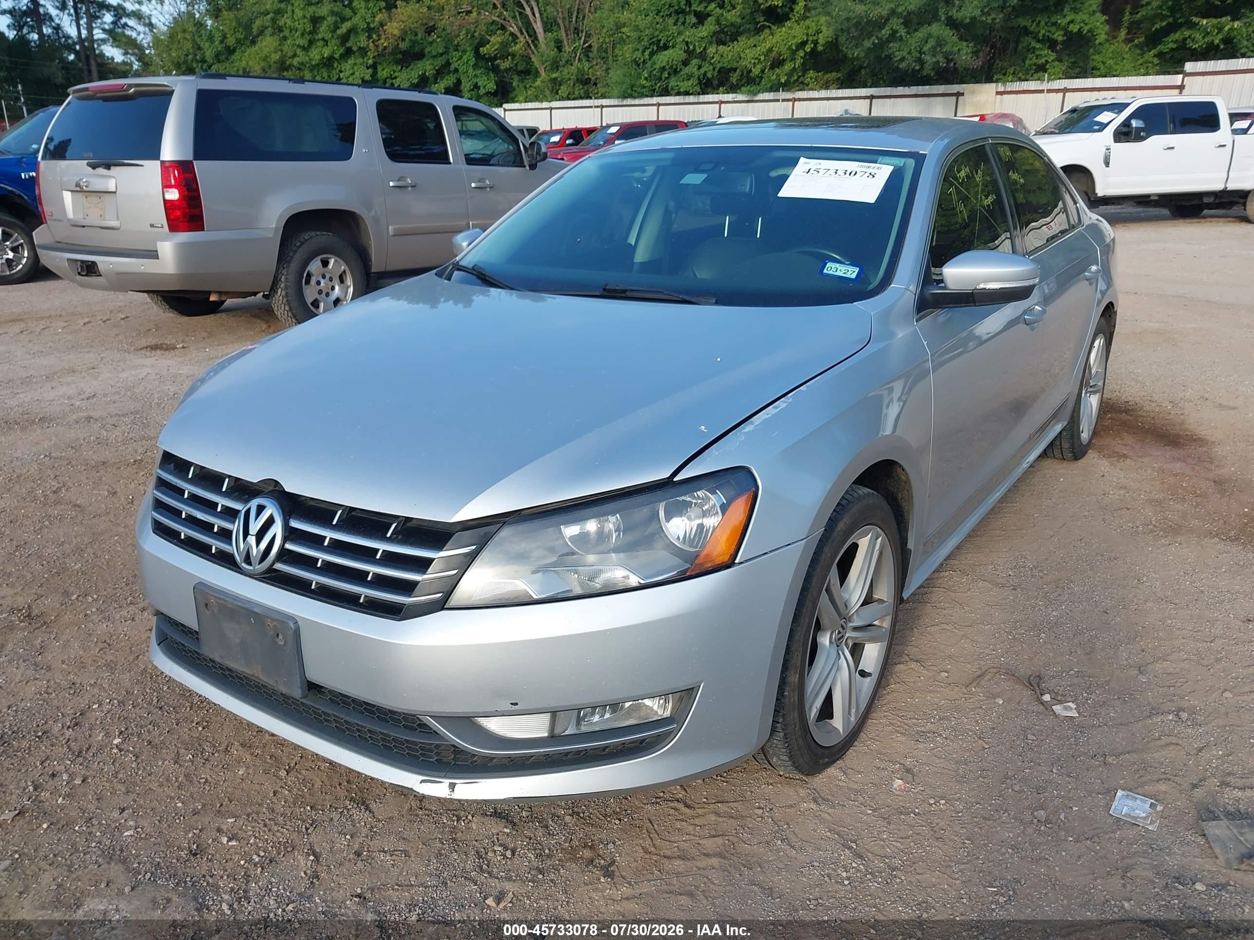 2014 Volkswagen Passat 2.0l Tdi Sel Premium Silver vin: 1VWCN7A39EC058241