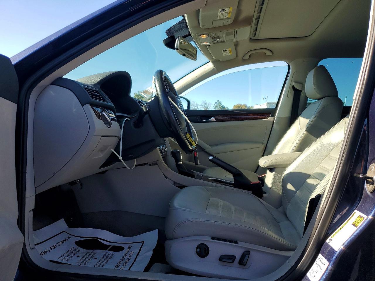 2013 Volkswagen Passat Sel Blue vin: 1VWCN7A3XDC102651