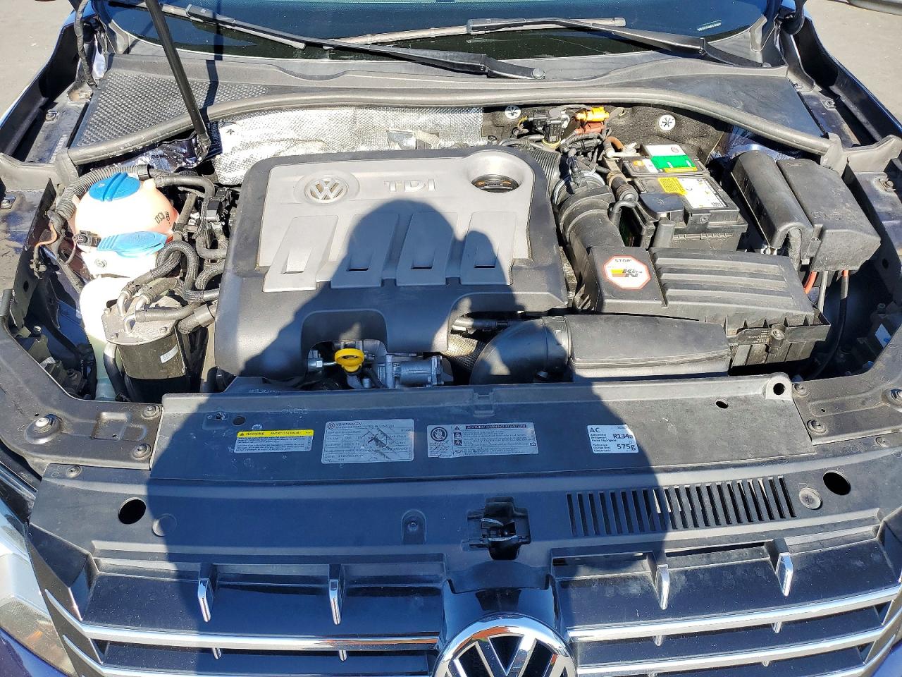 2013 Volkswagen Passat Sel Blue vin: 1VWCN7A3XDC102651