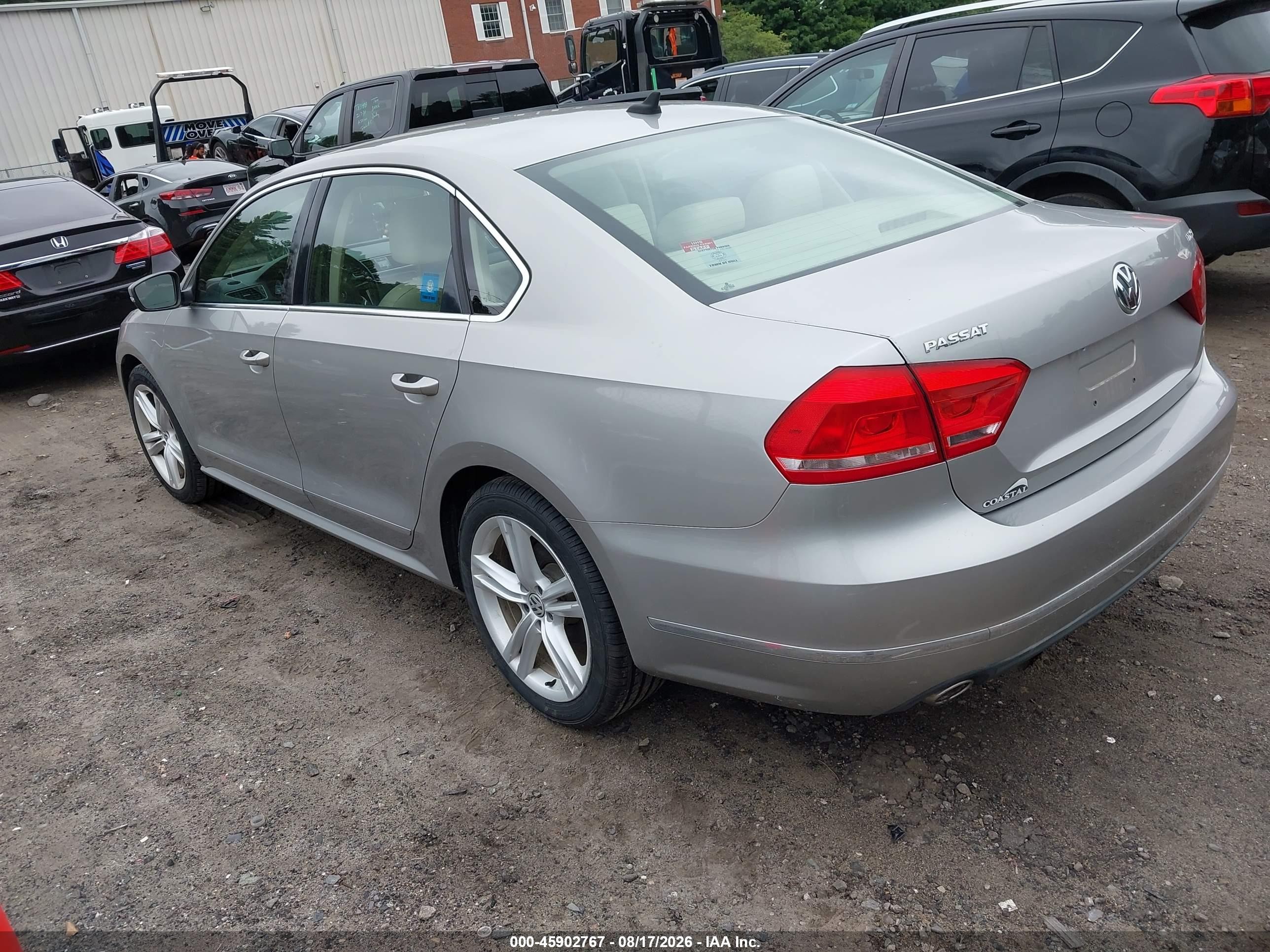 2014 Volkswagen Passat 2.0l Tdi Sel Premium Gray vin: 1VWCN7A3XEC050536