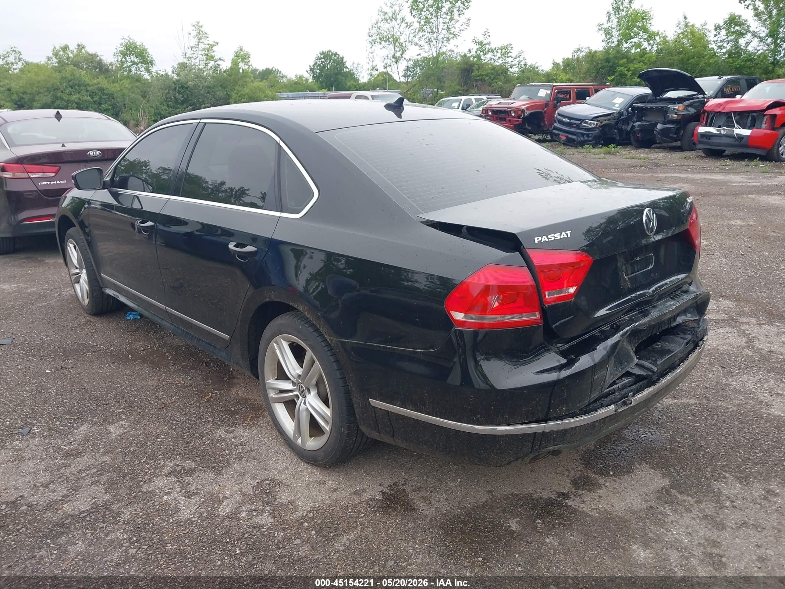 2014 Volkswagen Passat 2.0l Tdi Sel Premium Black vin: 1VWCN7A3XEC092625