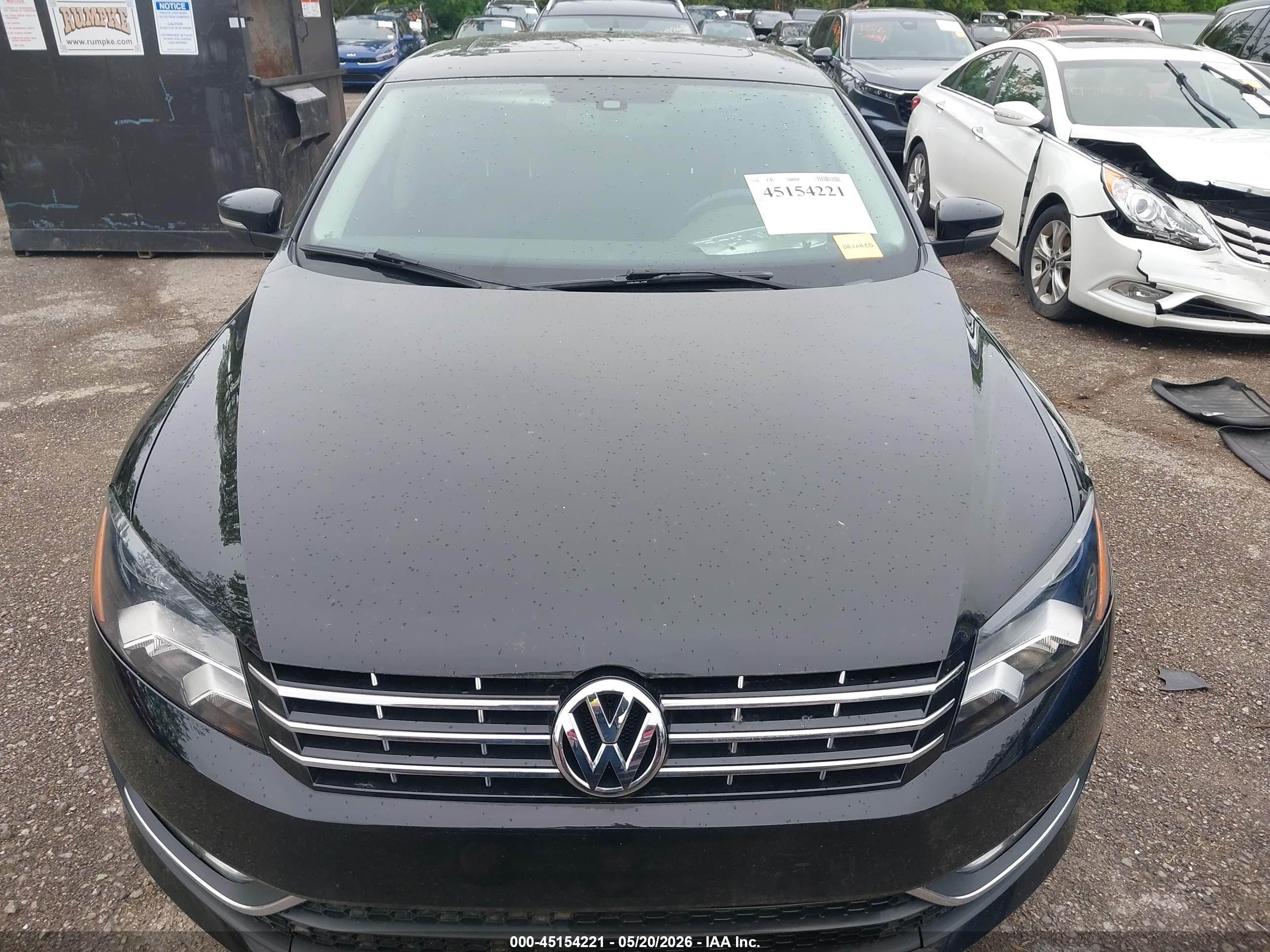 2014 Volkswagen Passat 2.0l Tdi Sel Premium Black vin: 1VWCN7A3XEC092625