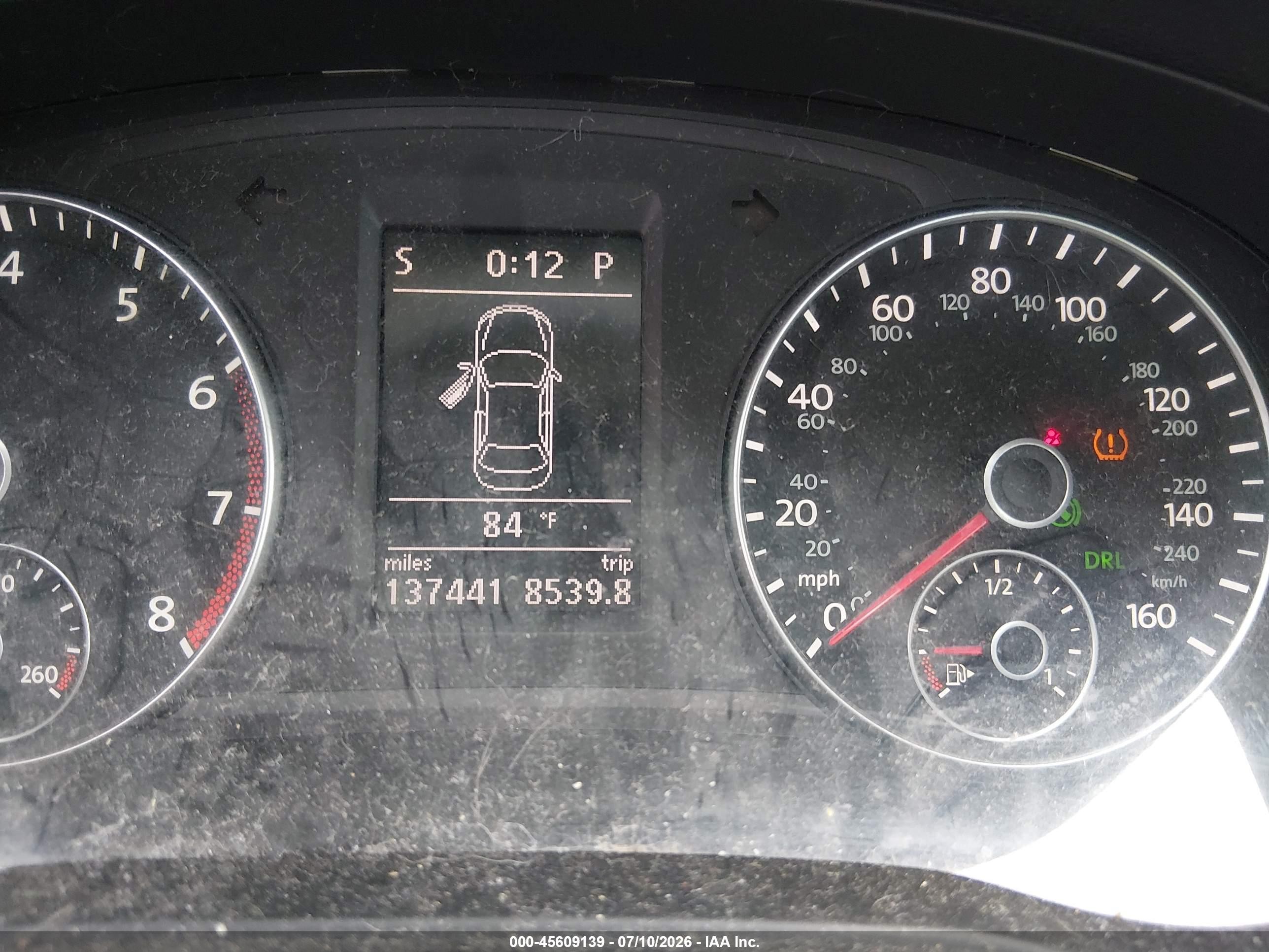 2012 Volkswagen Passat 2.5l Sel Brown vin: 1VWCP7A32CC037724