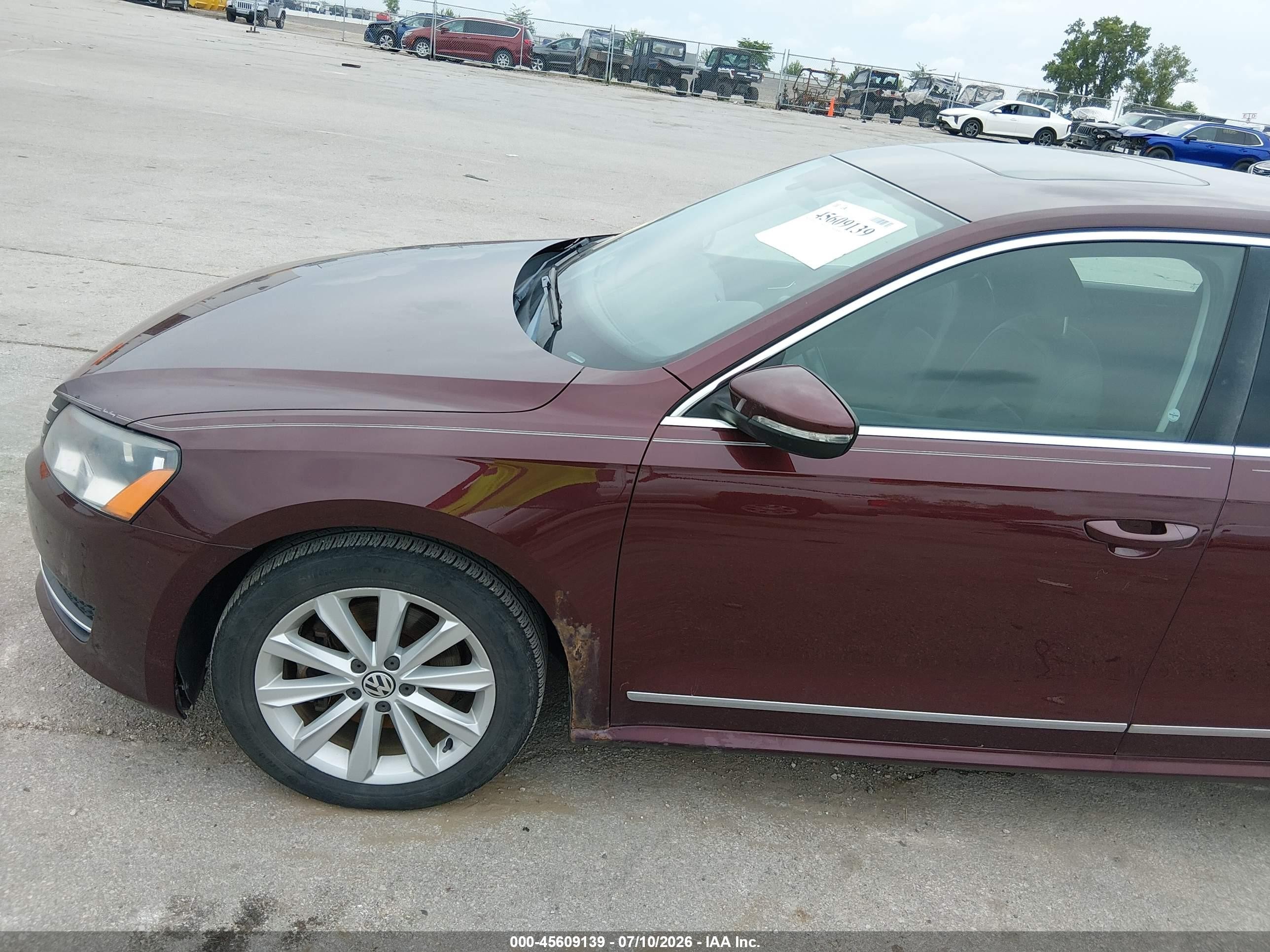 2012 Volkswagen Passat 2.5l Sel Brown vin: 1VWCP7A32CC037724