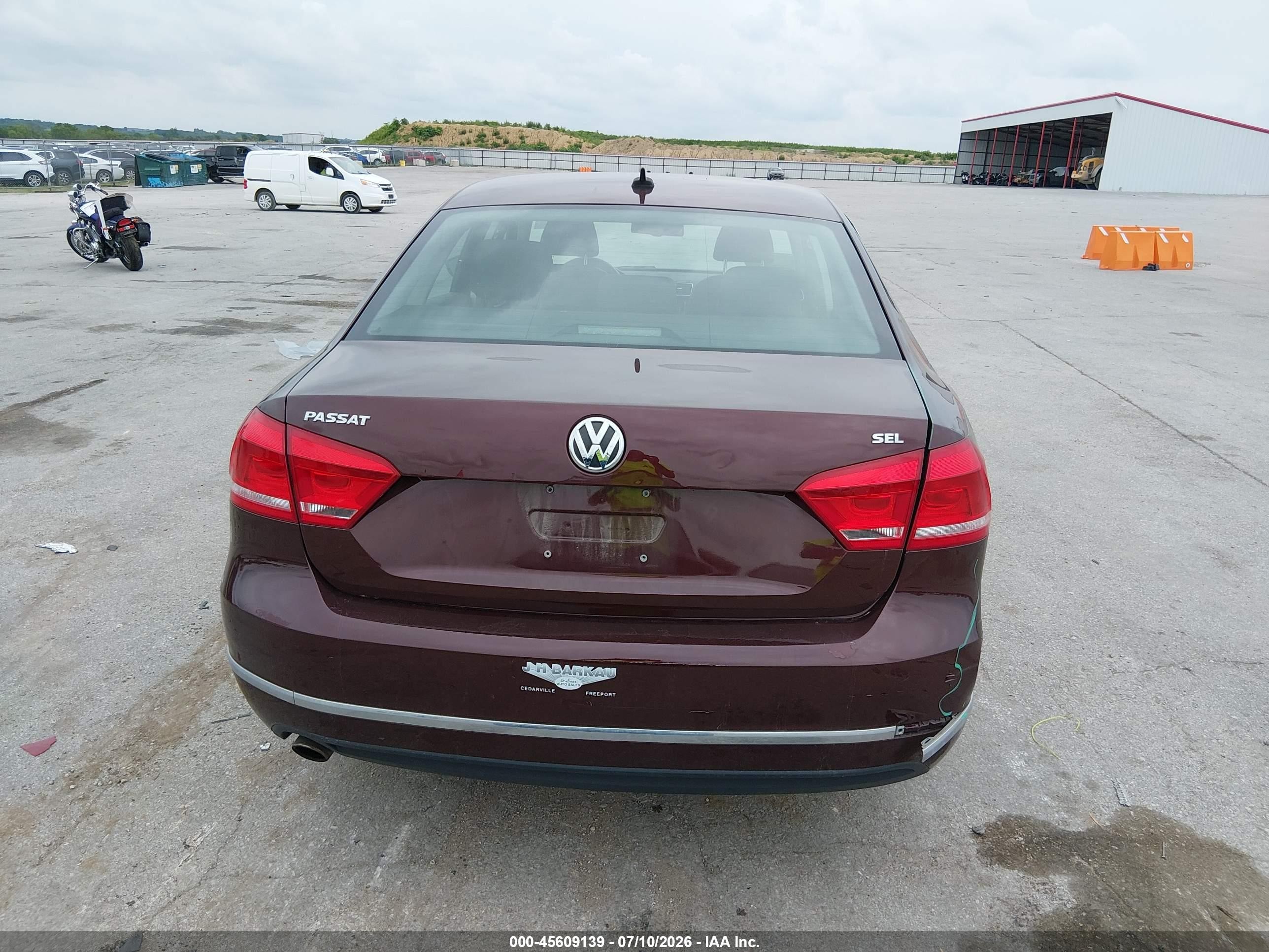 2012 Volkswagen Passat 2.5l Sel Brown vin: 1VWCP7A32CC037724