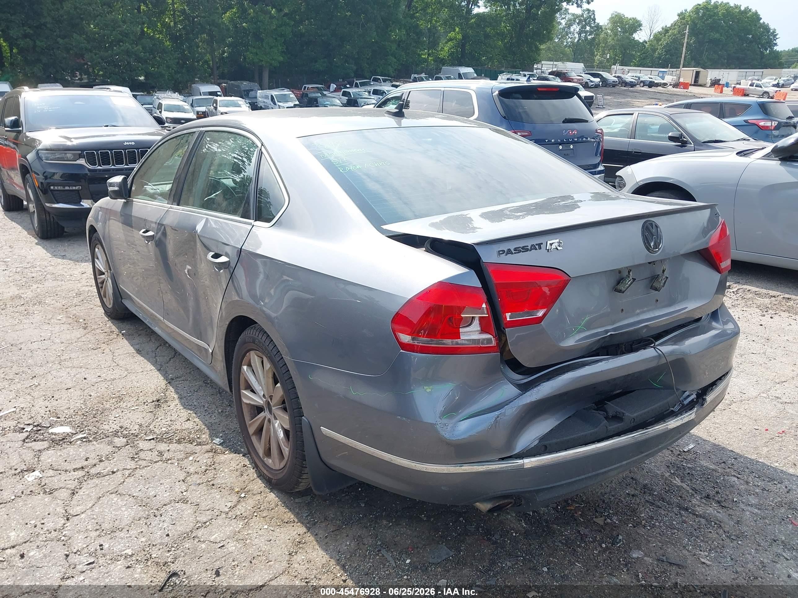 2013 Volkswagen Passat 2.5l Sel Premium Gray vin: 1VWCP7A32DC027678