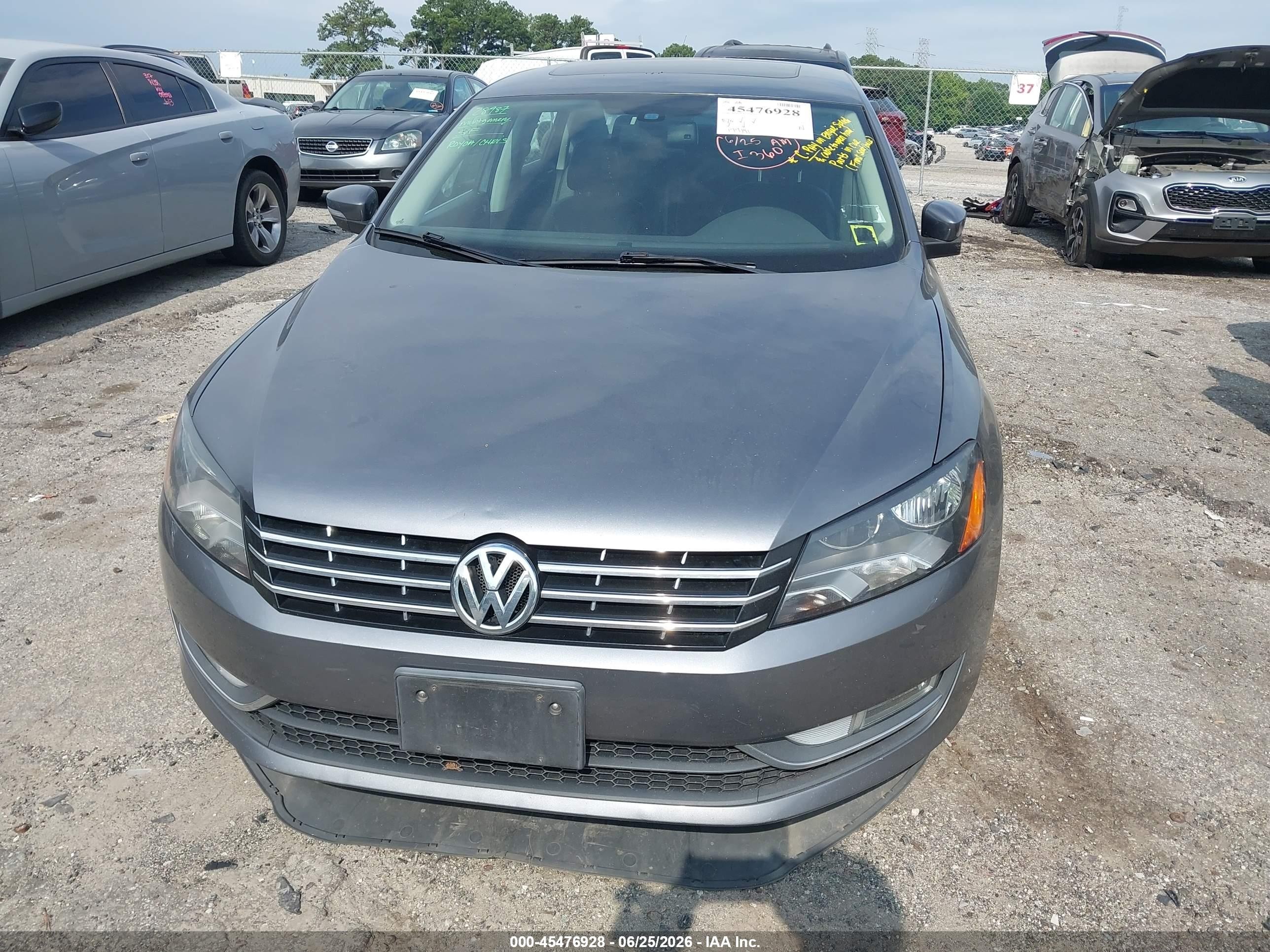 2013 Volkswagen Passat 2.5l Sel Premium Gray vin: 1VWCP7A32DC027678