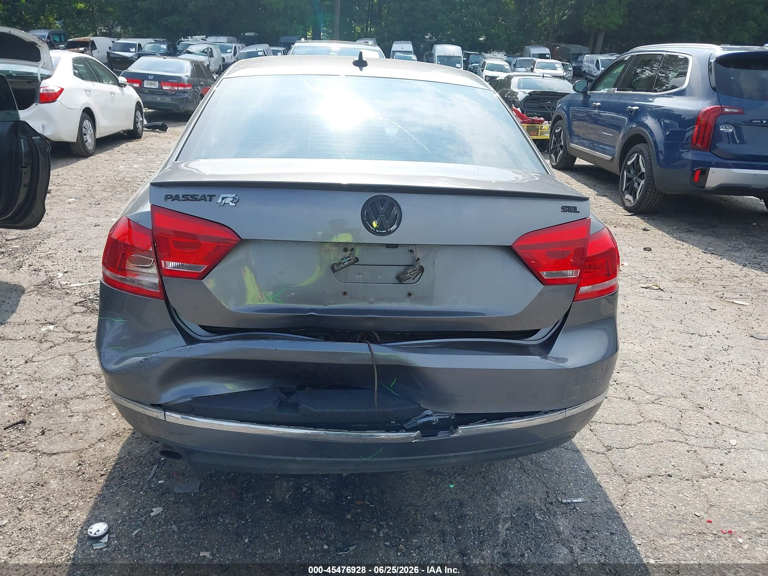 2013 Volkswagen Passat 2.5l Sel Premium Gray vin: 1VWCP7A32DC027678