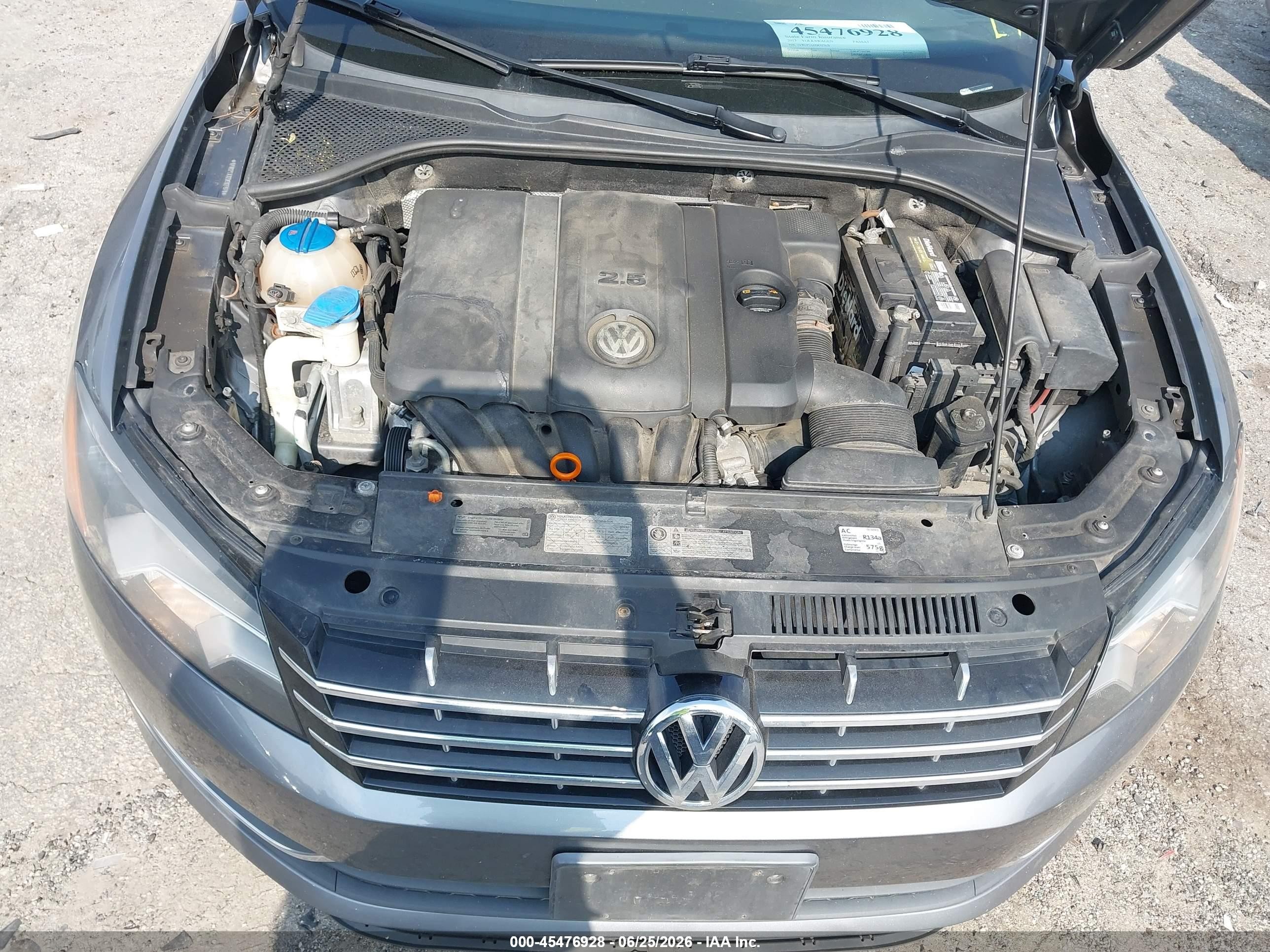 2013 Volkswagen Passat 2.5l Sel Premium Gray vin: 1VWCP7A32DC027678