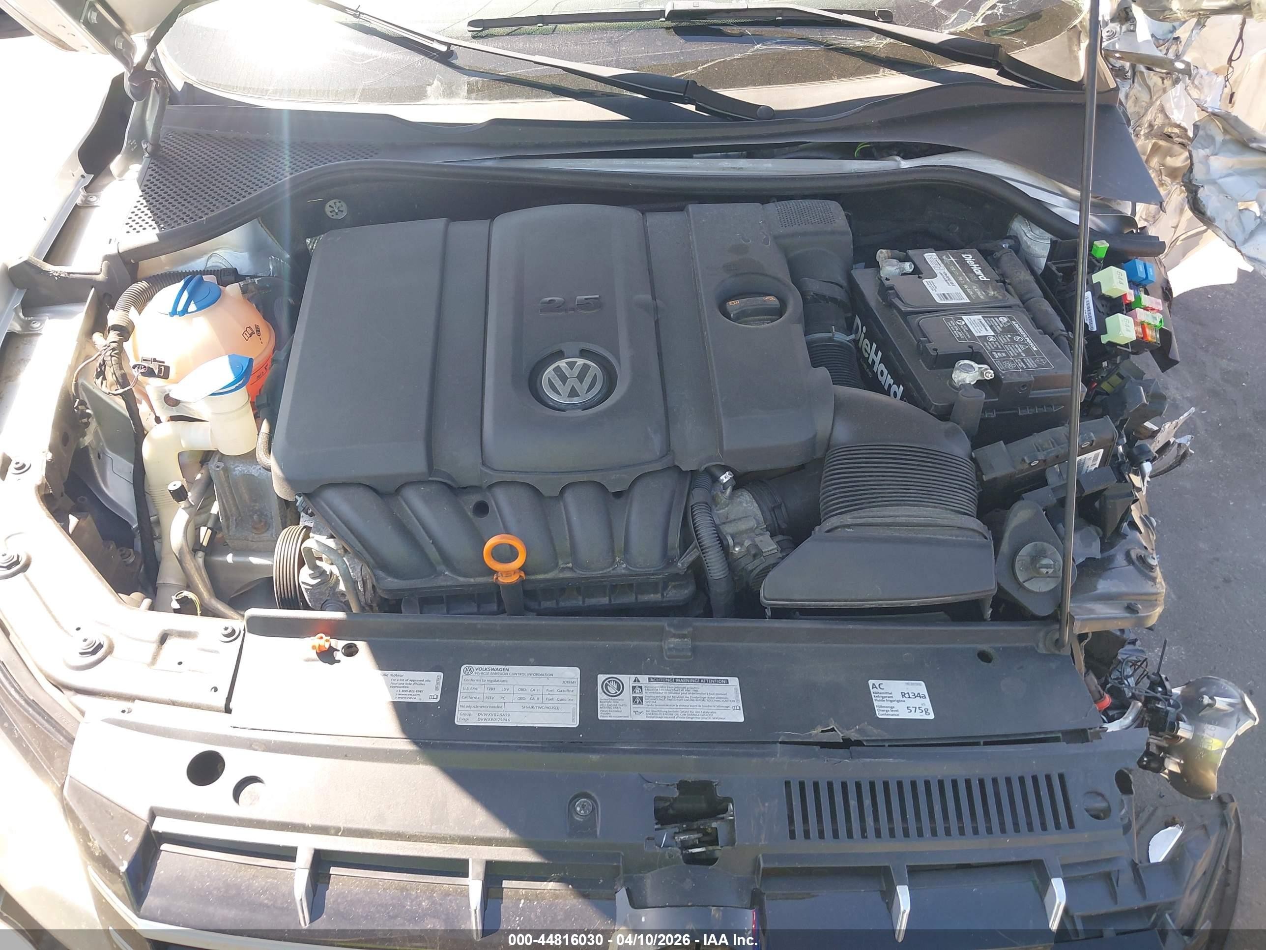 2013 Volkswagen Passat 2.5l Sel Серебряный vin: 1VWCP7A33DC018374