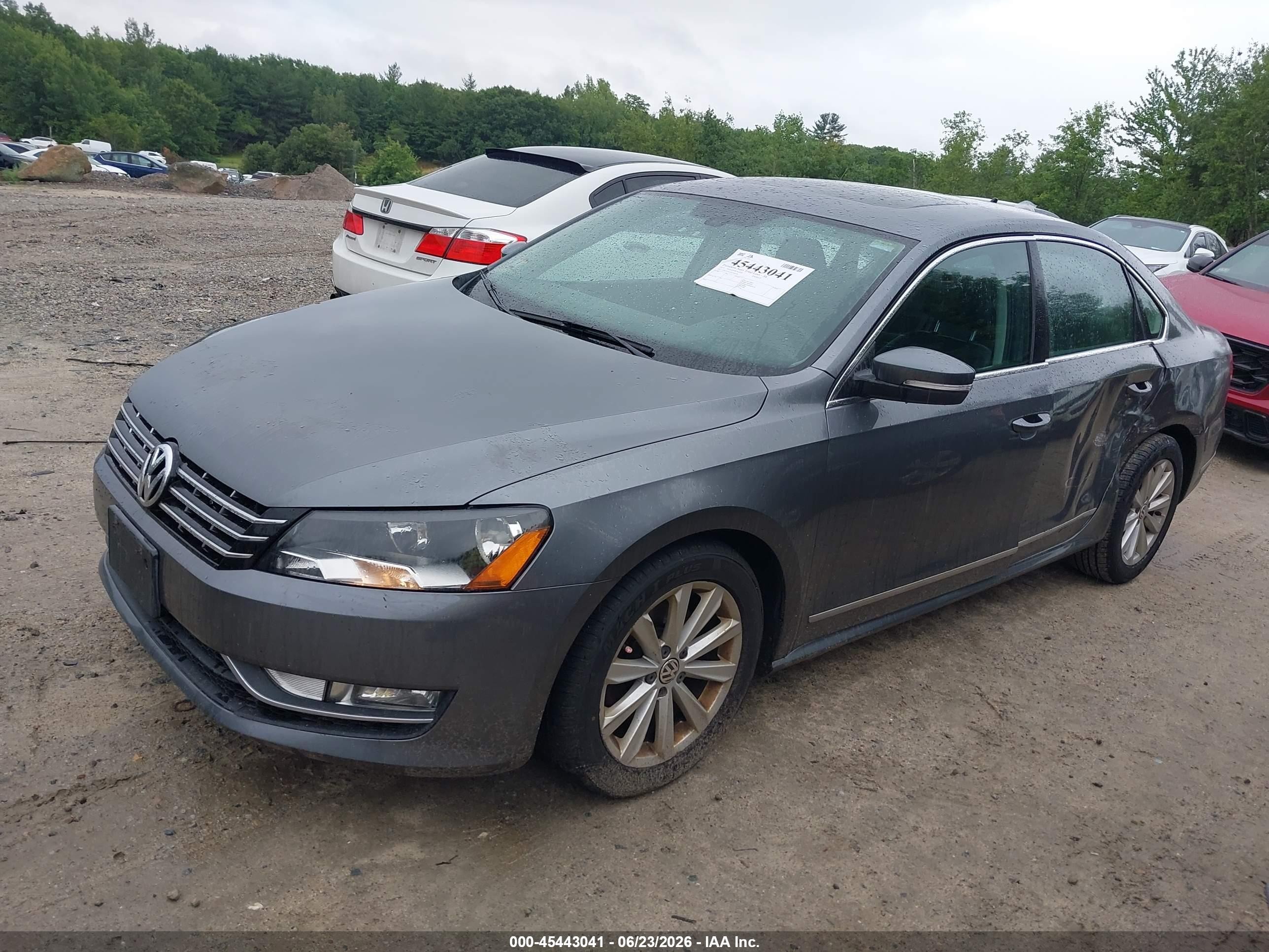 2013 Volkswagen Passat 2.5l Sel Premium Gray vin: 1VWCP7A33DC146338