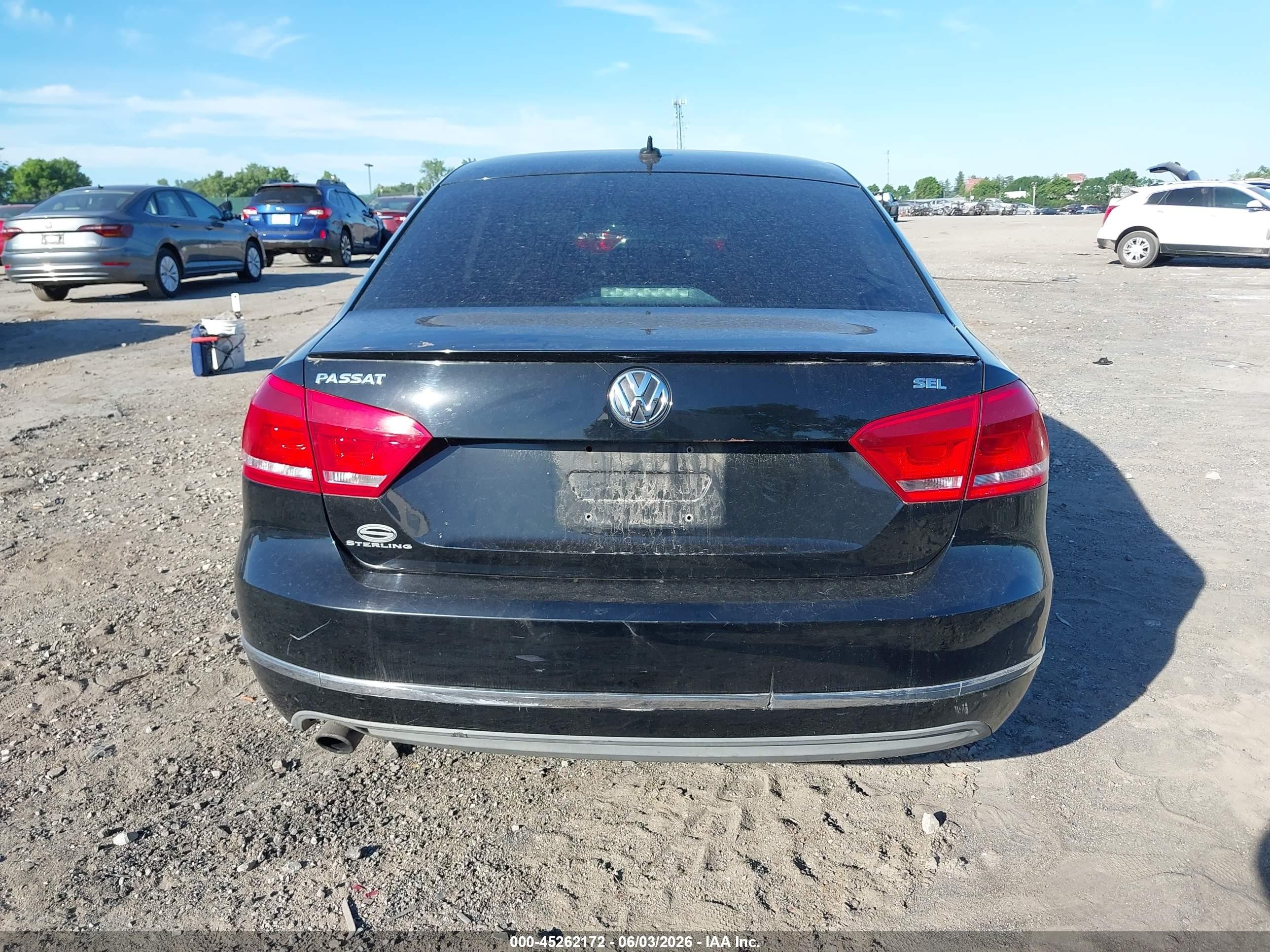 2012 Volkswagen Passat 2.5l Sel Premium Black vin: 1VWCP7A34CC005745
