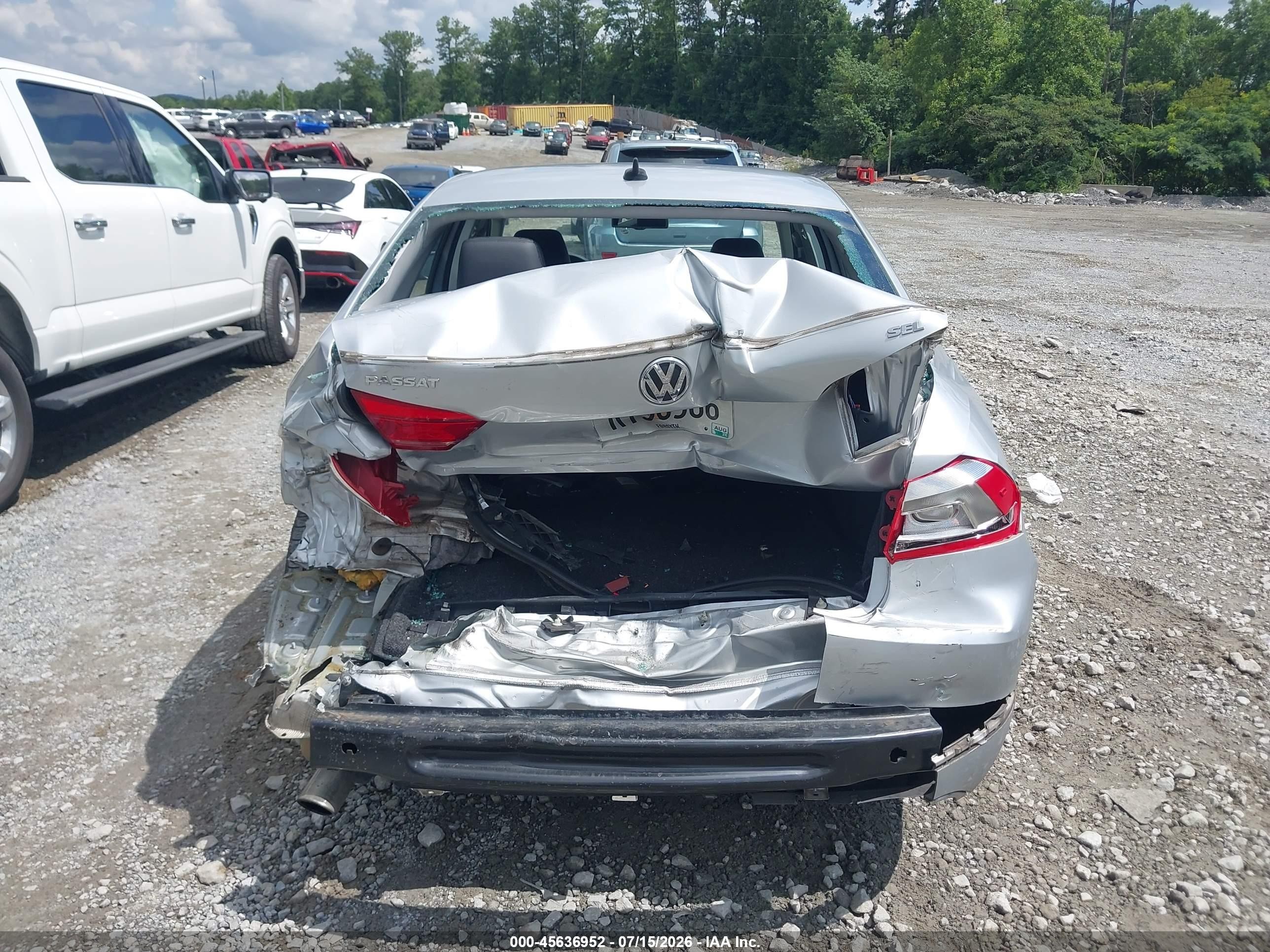 2013 Volkswagen Passat 2.5l Sel Premium Silver vin: 1VWCP7A34DC002331