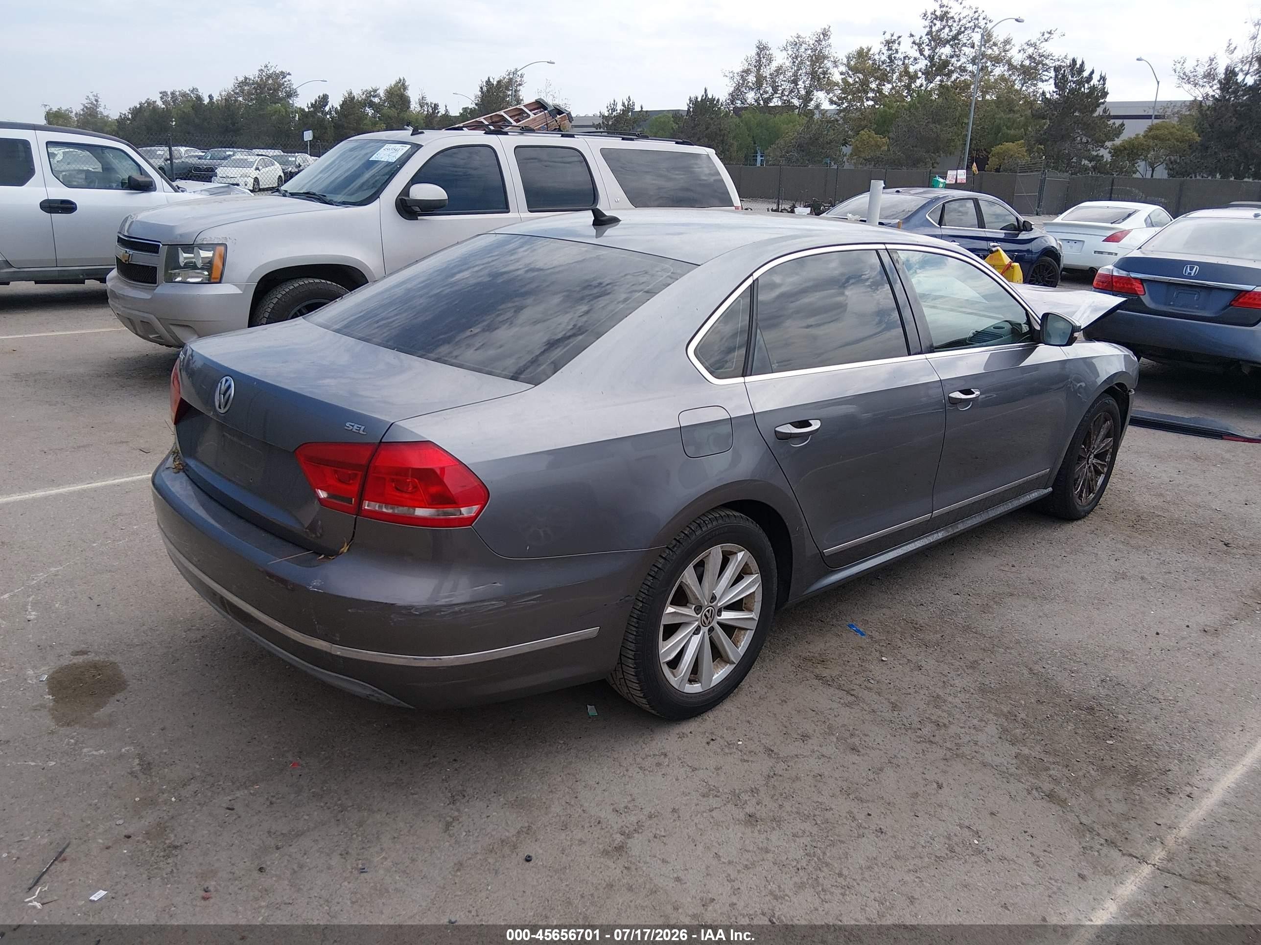 2013 Volkswagen Passat 2.5l Sel Premium Gray vin: 1VWCP7A34DC053649