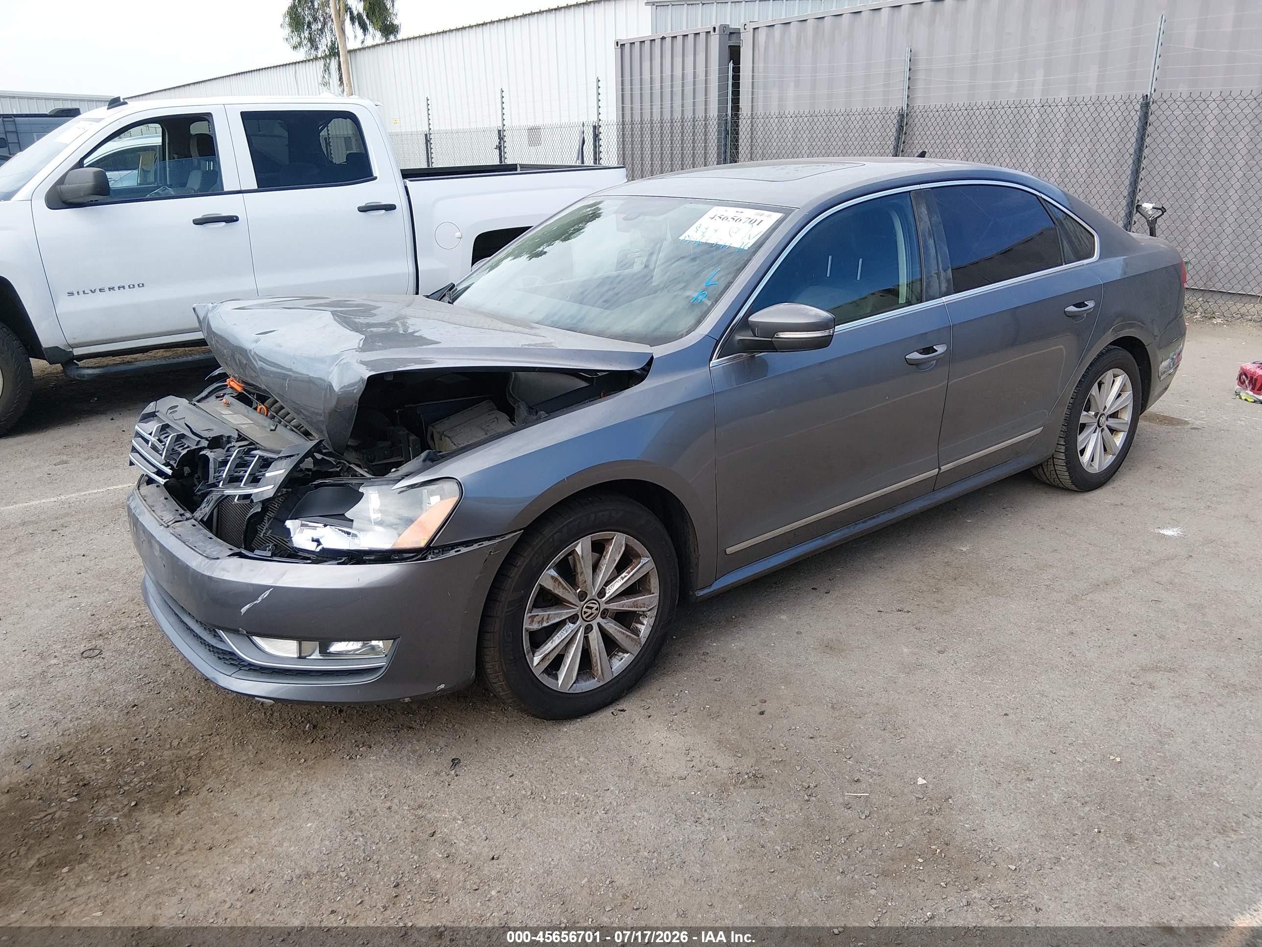 2013 Volkswagen Passat 2.5l Sel Premium Gray vin: 1VWCP7A34DC053649