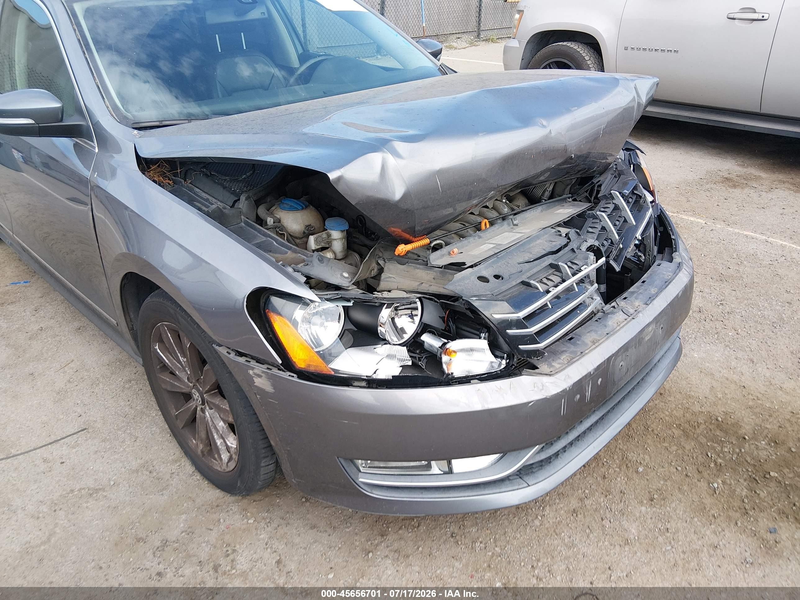 2013 Volkswagen Passat 2.5l Sel Premium Gray vin: 1VWCP7A34DC053649