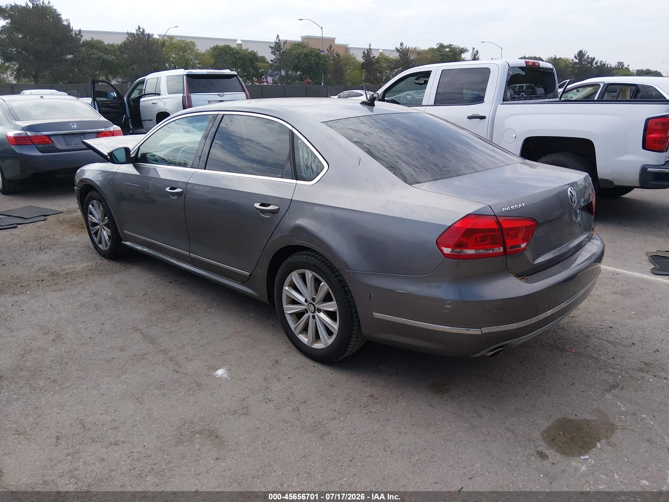2013 Volkswagen Passat 2.5l Sel Premium Gray vin: 1VWCP7A34DC053649