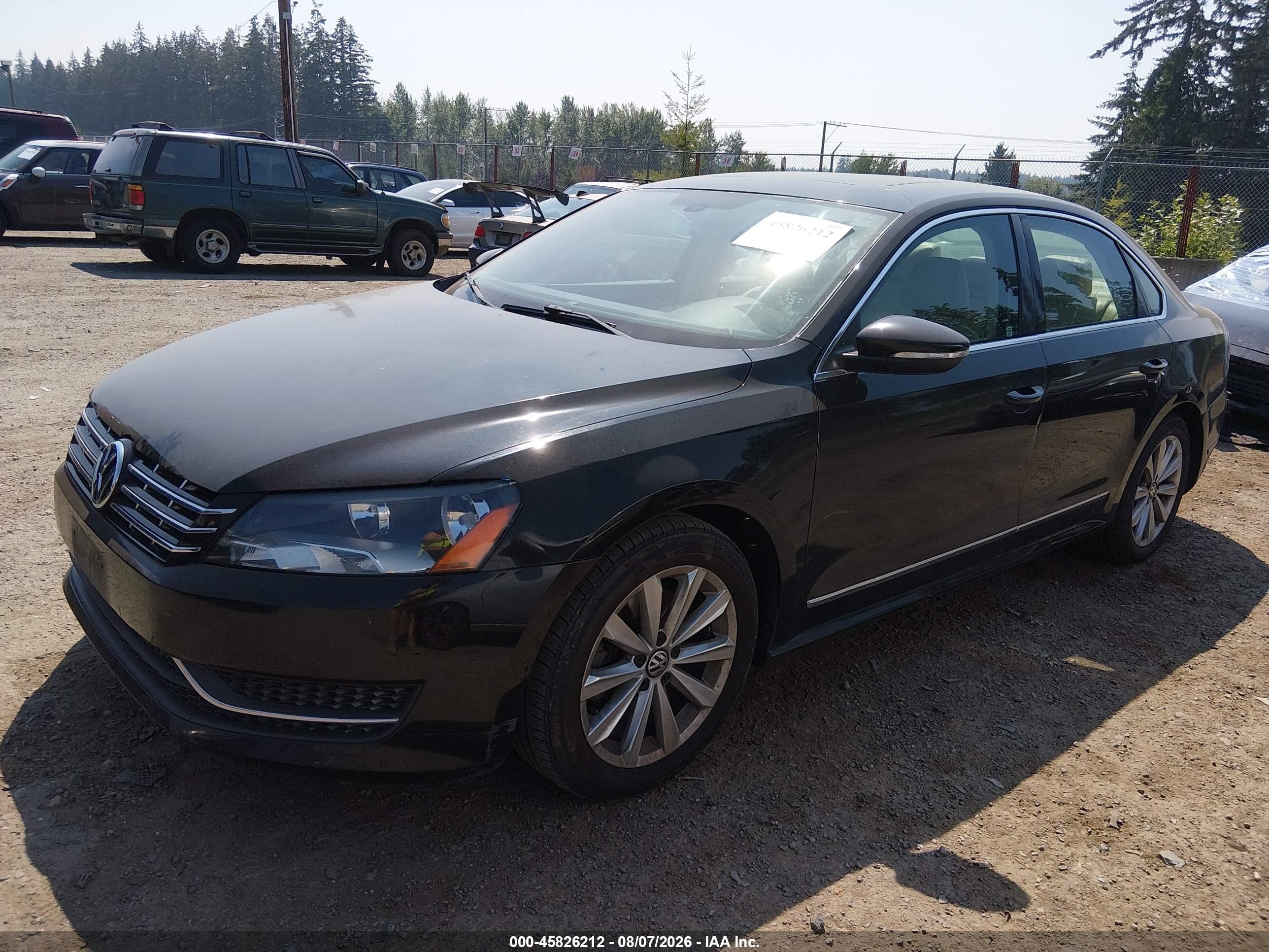 2012 Volkswagen Passat 2.5l Sel Black vin: 1VWCP7A35CC033568