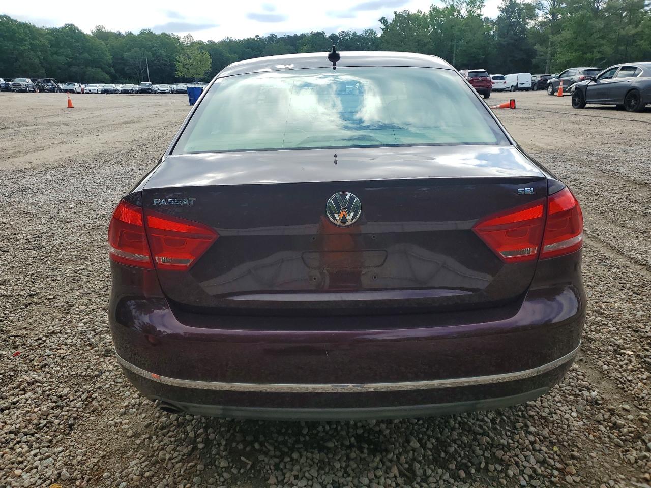 2013 Volkswagen Passat Sel Burgundy vin: 1VWCP7A35DC006176