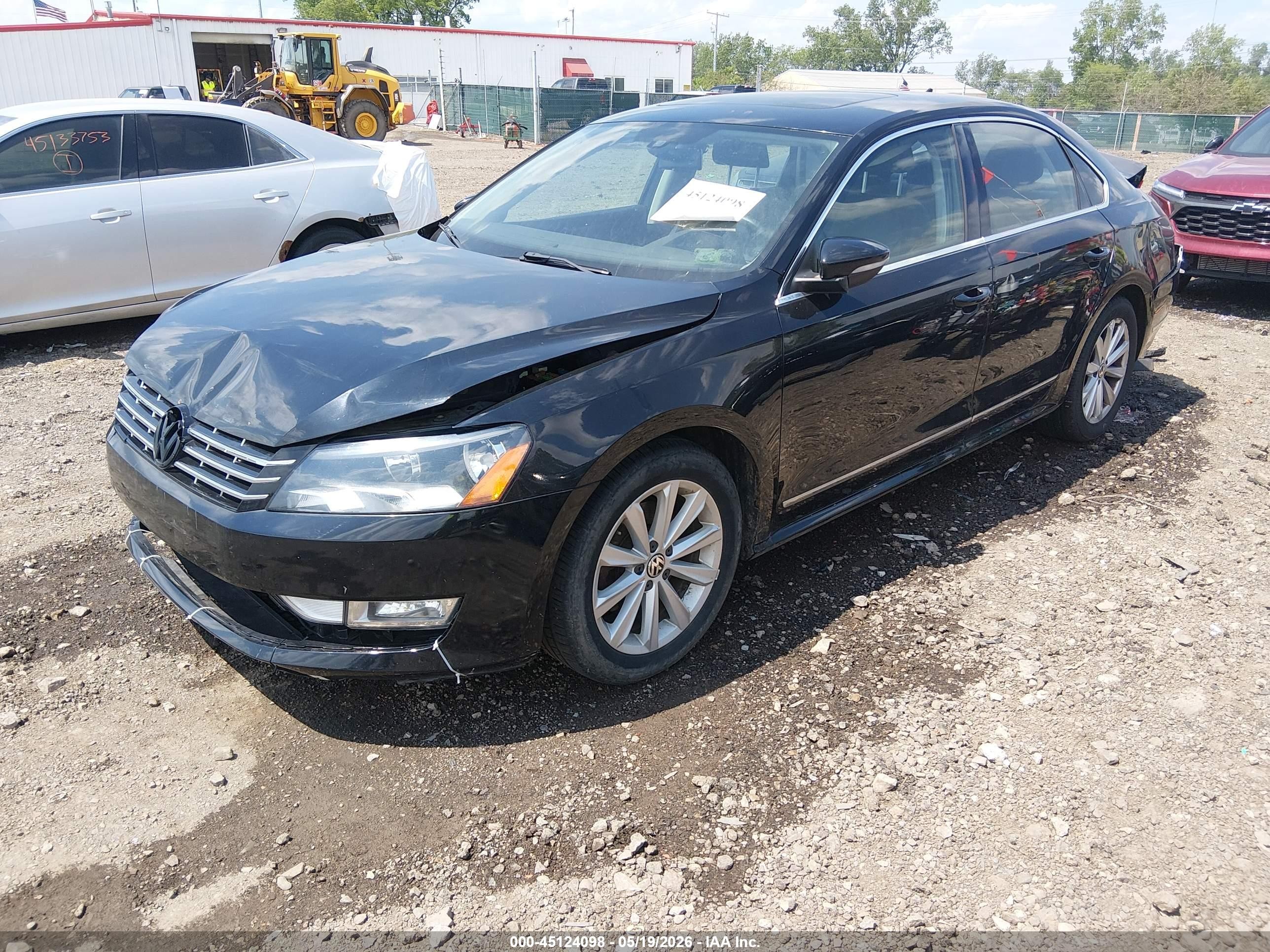 2012 Volkswagen Passat 2.5l Sel Premium Black vin: 1VWCP7A36CC040156