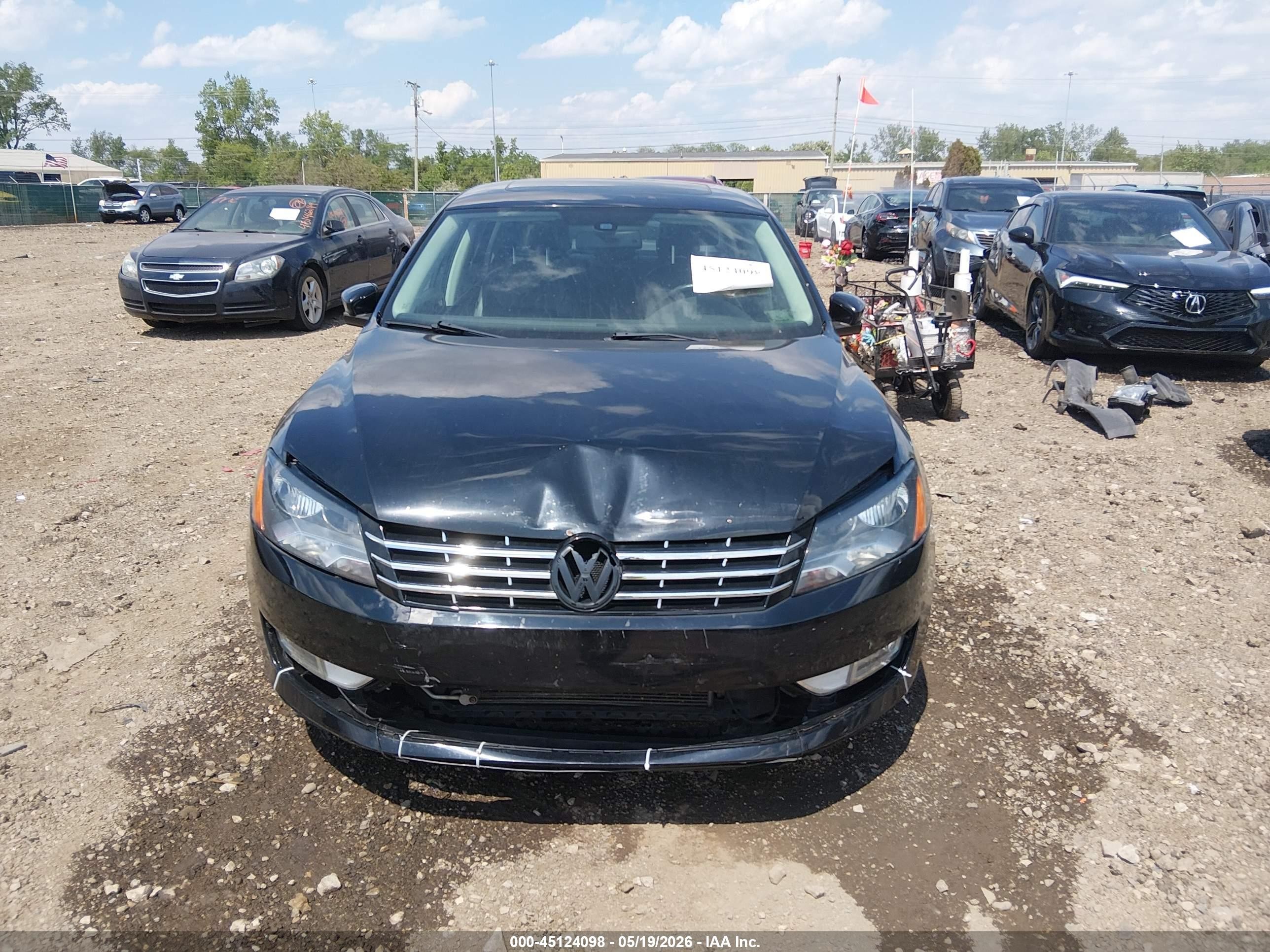 2012 Volkswagen Passat 2.5l Sel Premium Black vin: 1VWCP7A36CC040156