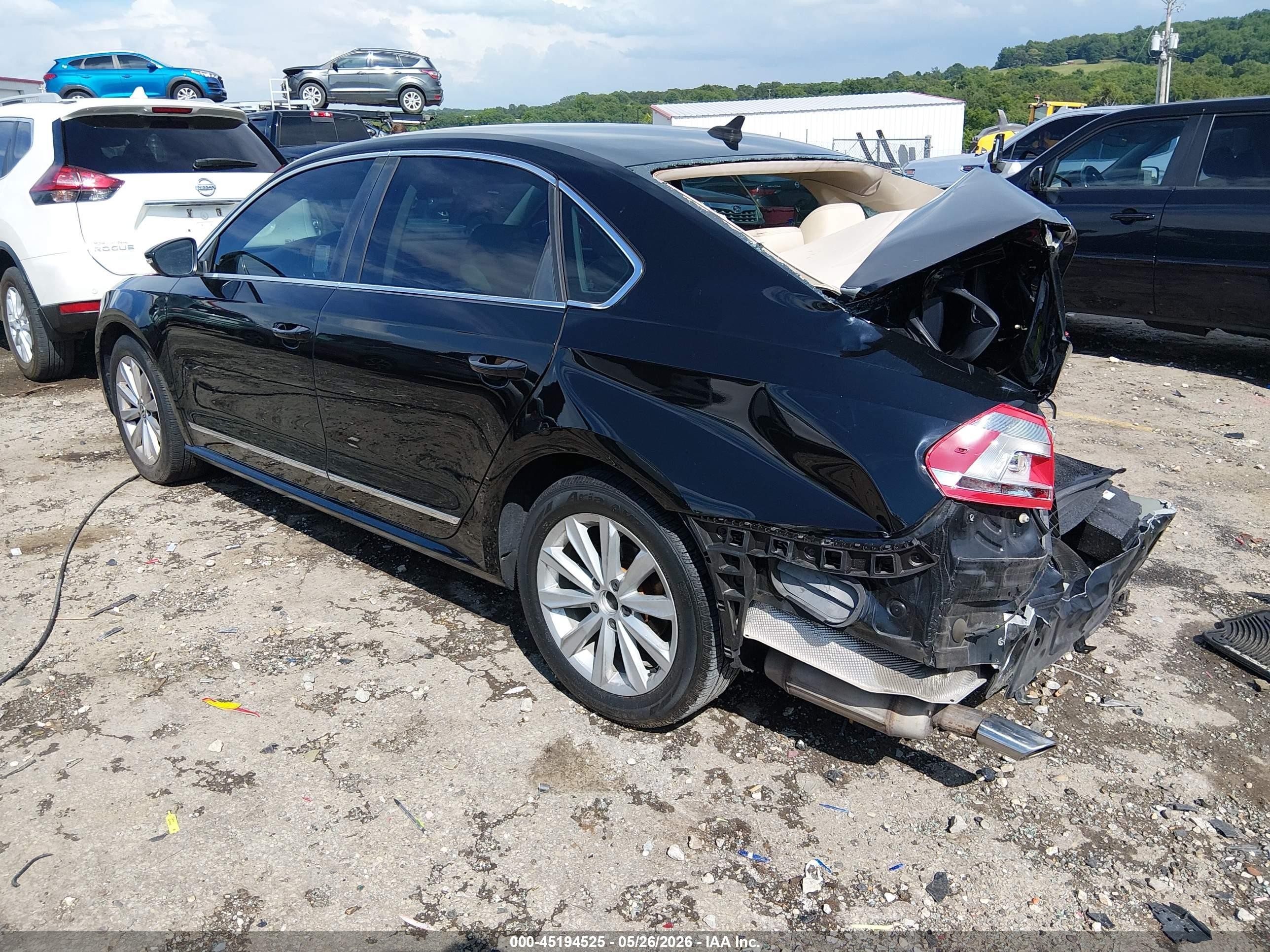 2012 Volkswagen Passat 2.5l Sel Premium Black vin: 1VWCP7A38CC102463