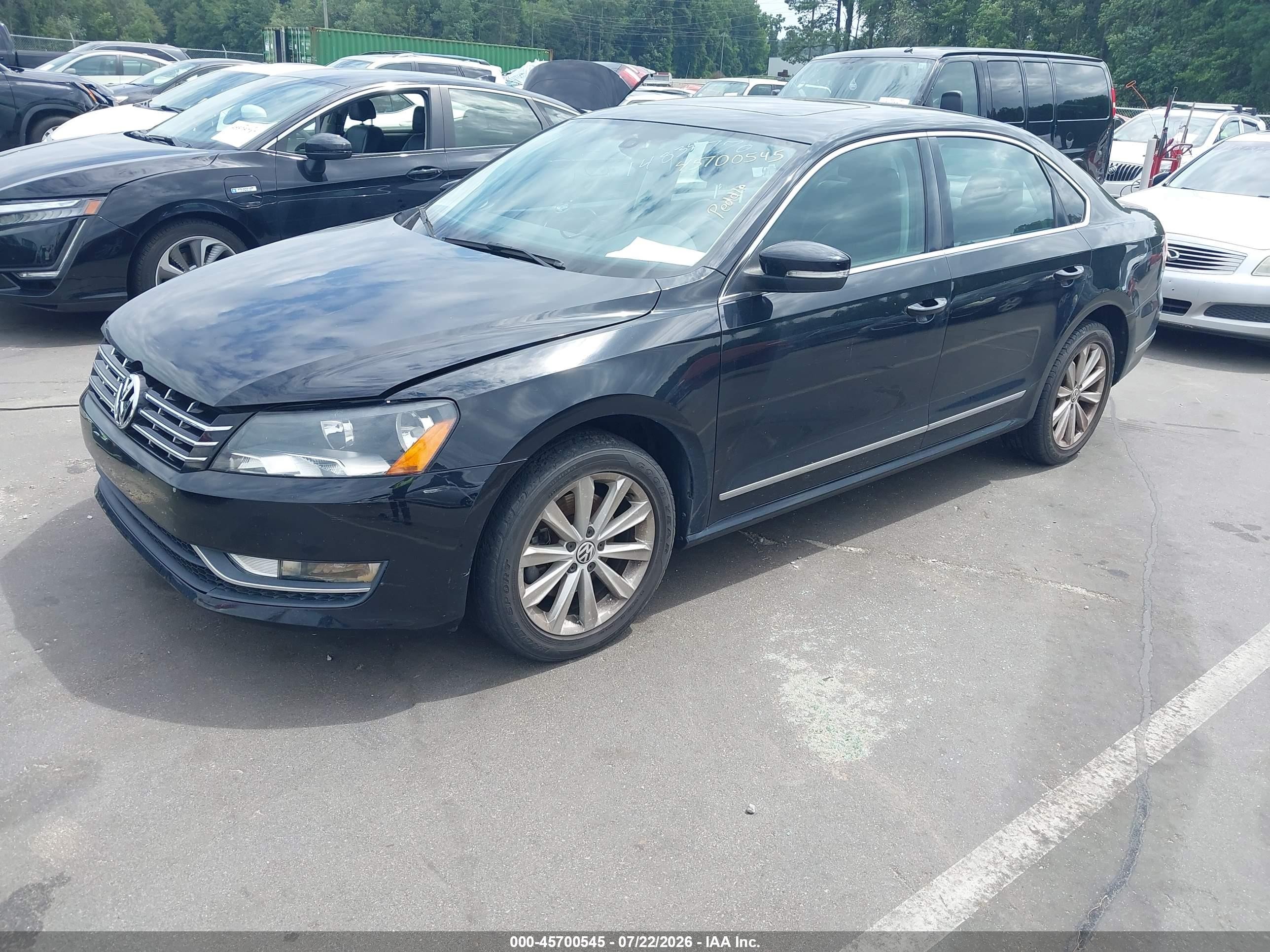 2013 Volkswagen Passat 2.5l Sel Premium Black vin: 1VWCP7A38DC066405