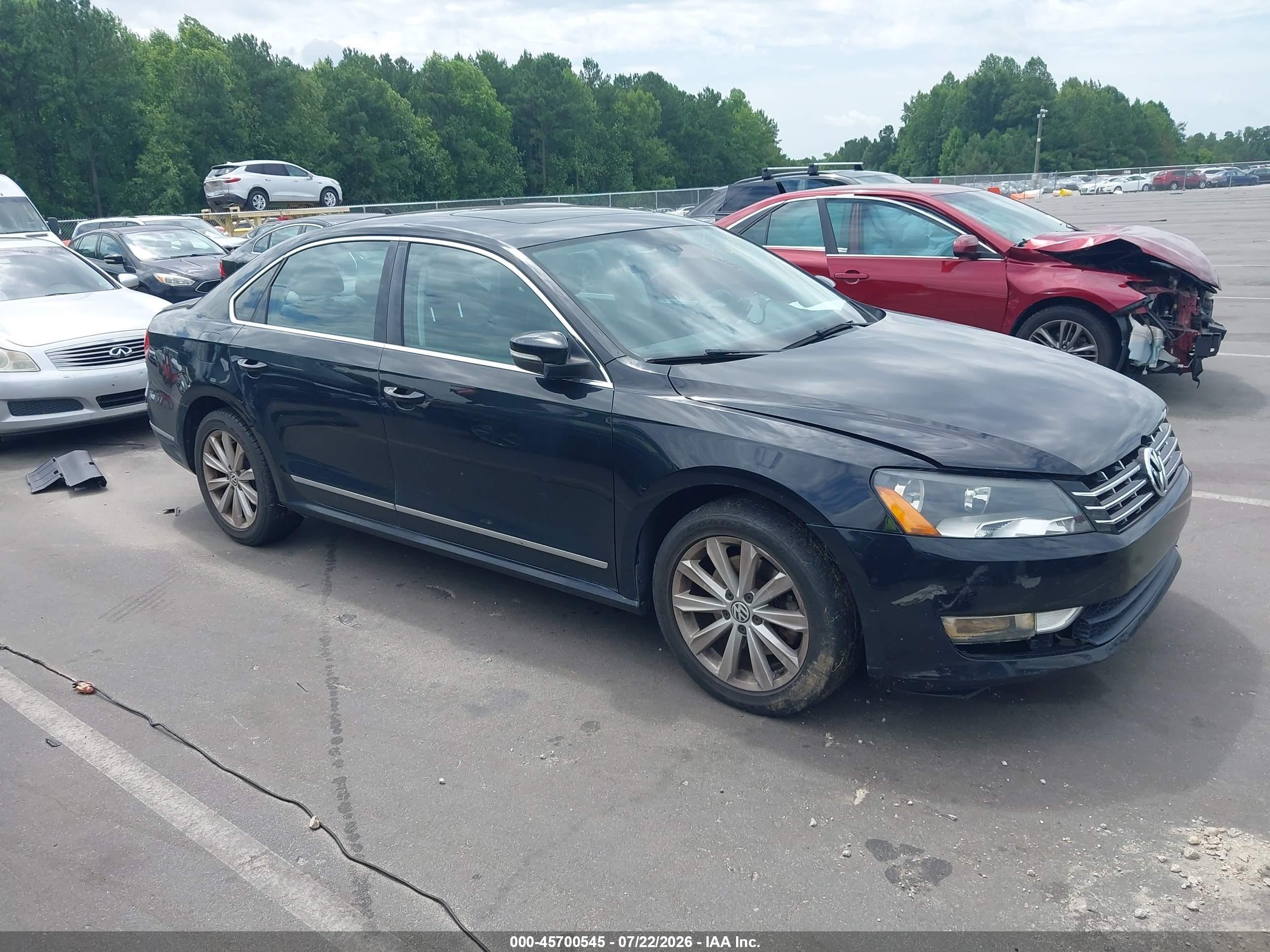 2013 Volkswagen Passat 2.5l Sel Premium Black vin: 1VWCP7A38DC066405