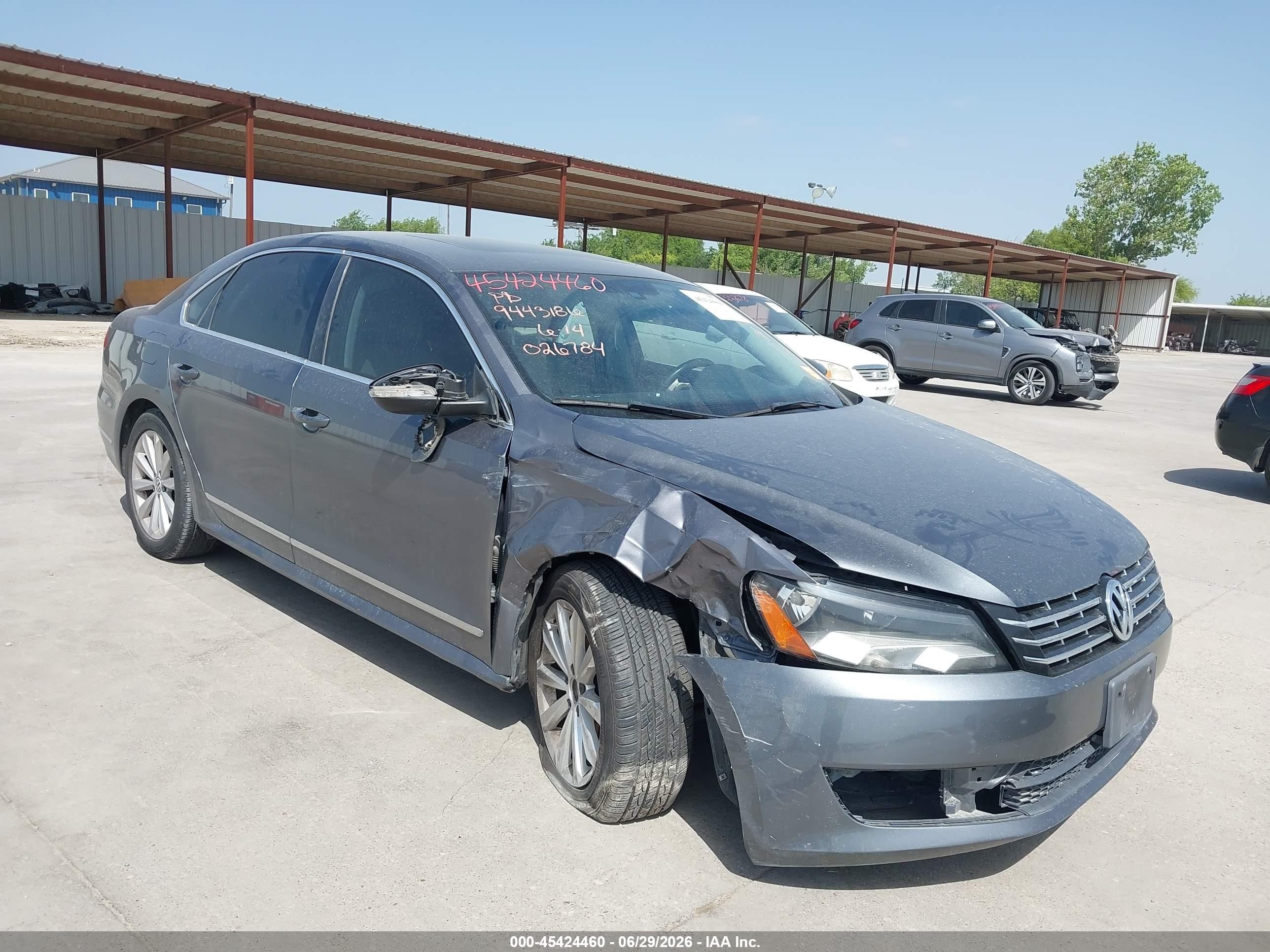 2012 Volkswagen Passat 2.5l Sel Gray vin: 1VWCP7A39CC026784