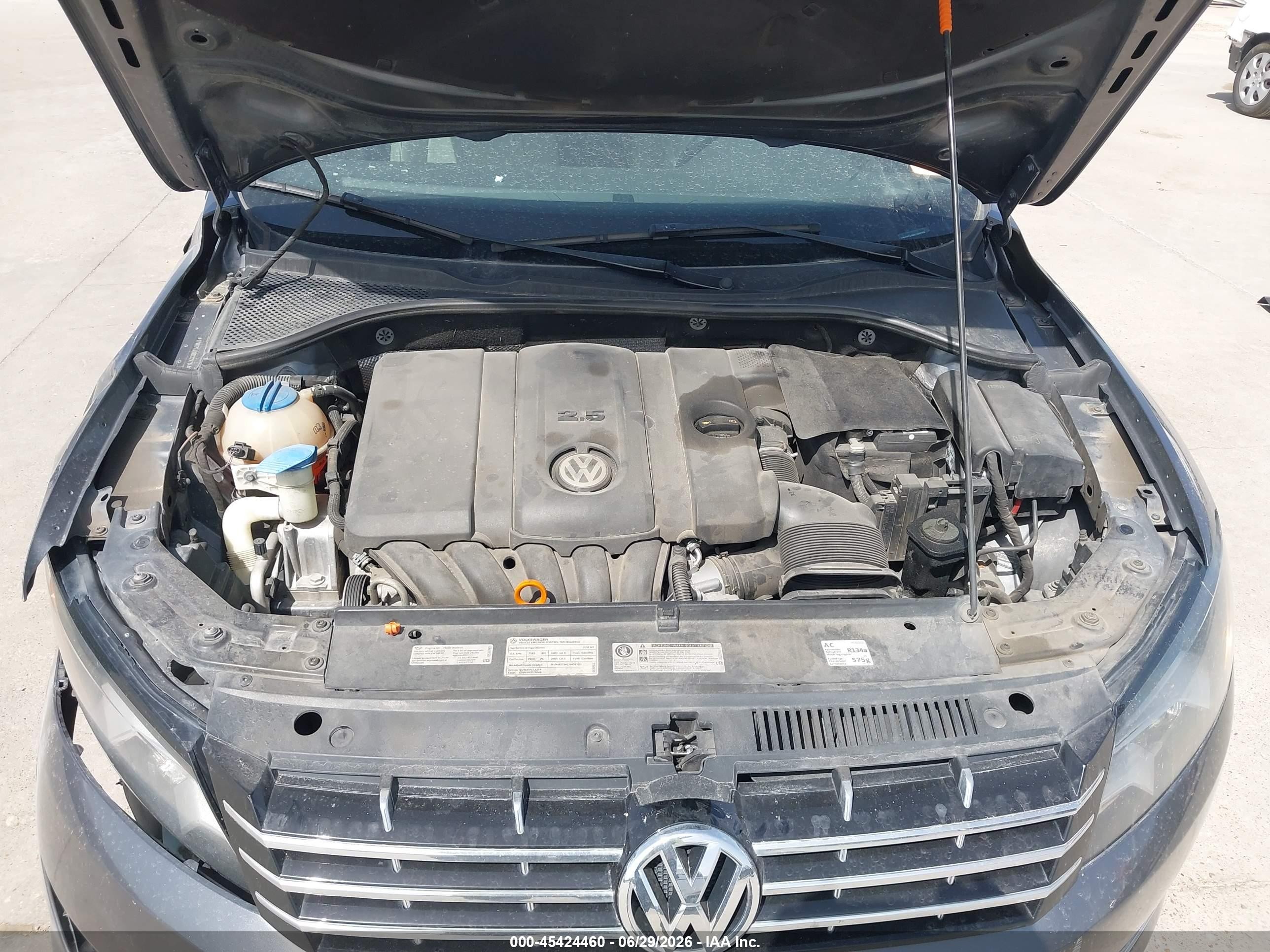 2012 Volkswagen Passat 2.5l Sel Gray vin: 1VWCP7A39CC026784